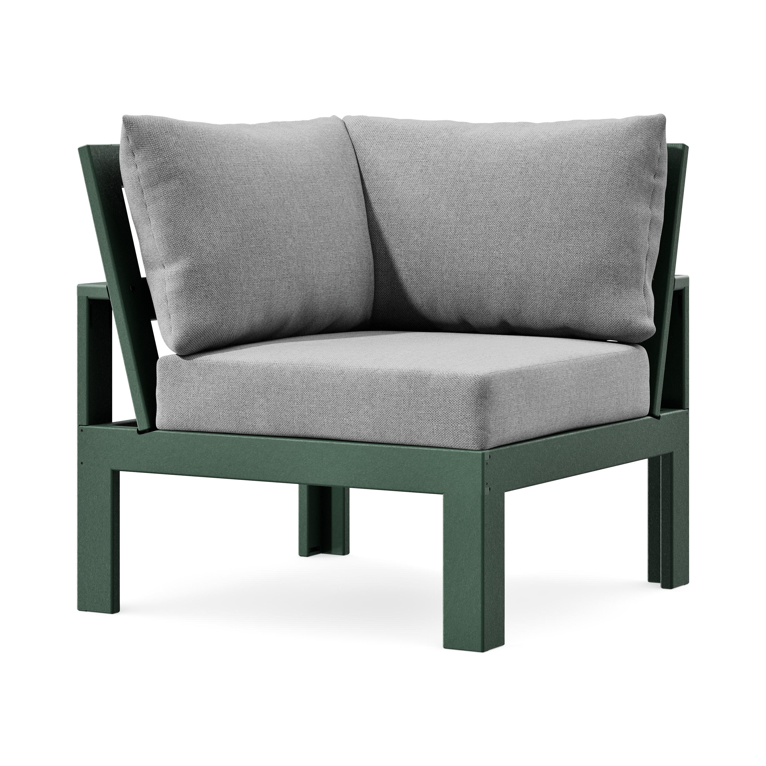 Modular Corner Chair in Green / Grey Mist