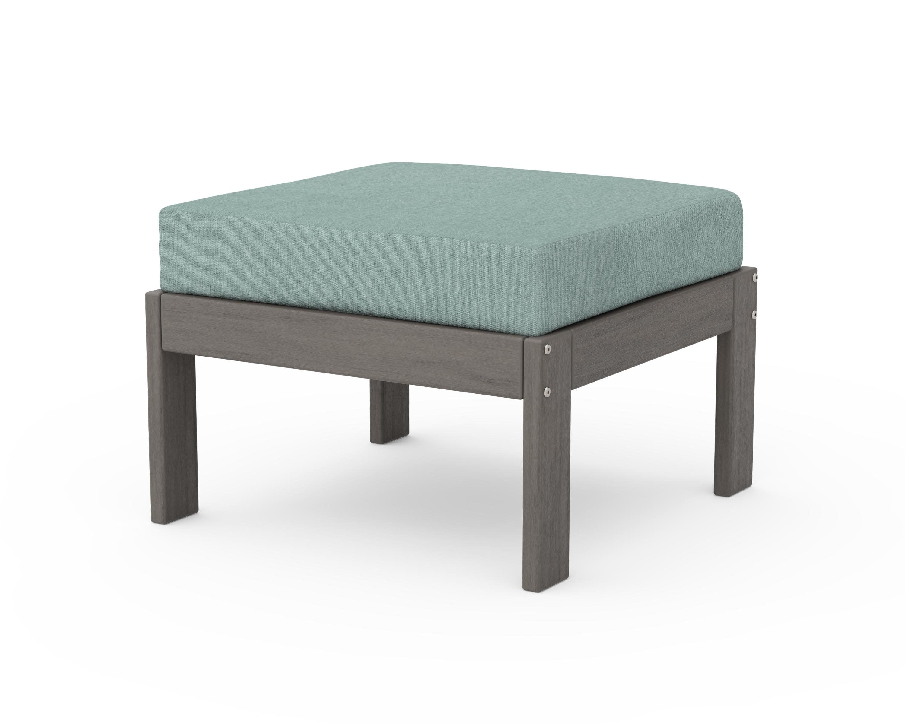 Vineyard Modular Ottoman in Driftwood / Glacier Spa