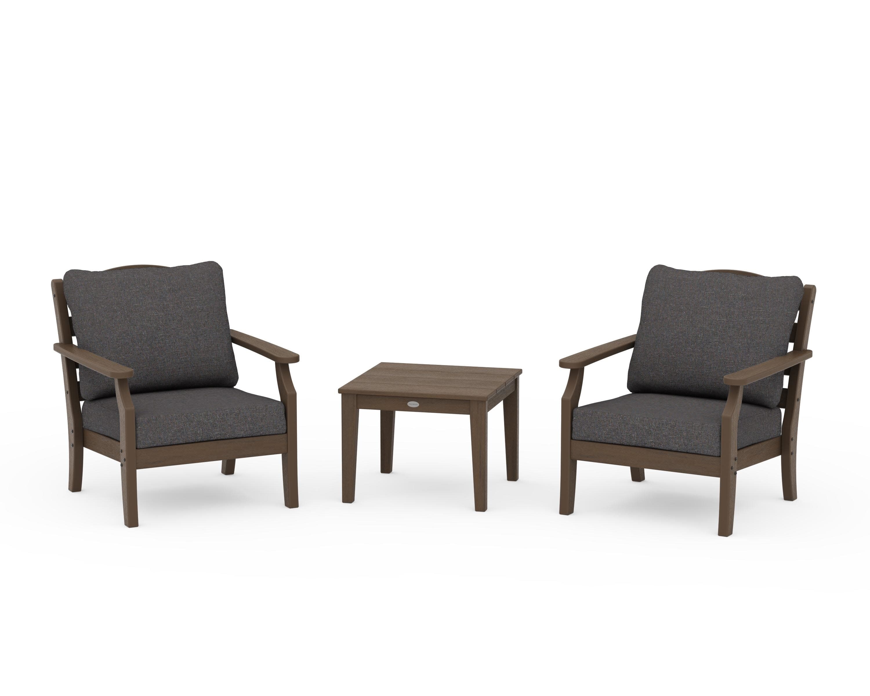 Savannah 3-Piece Deep Seating Set in Kona / Ash Charcoal