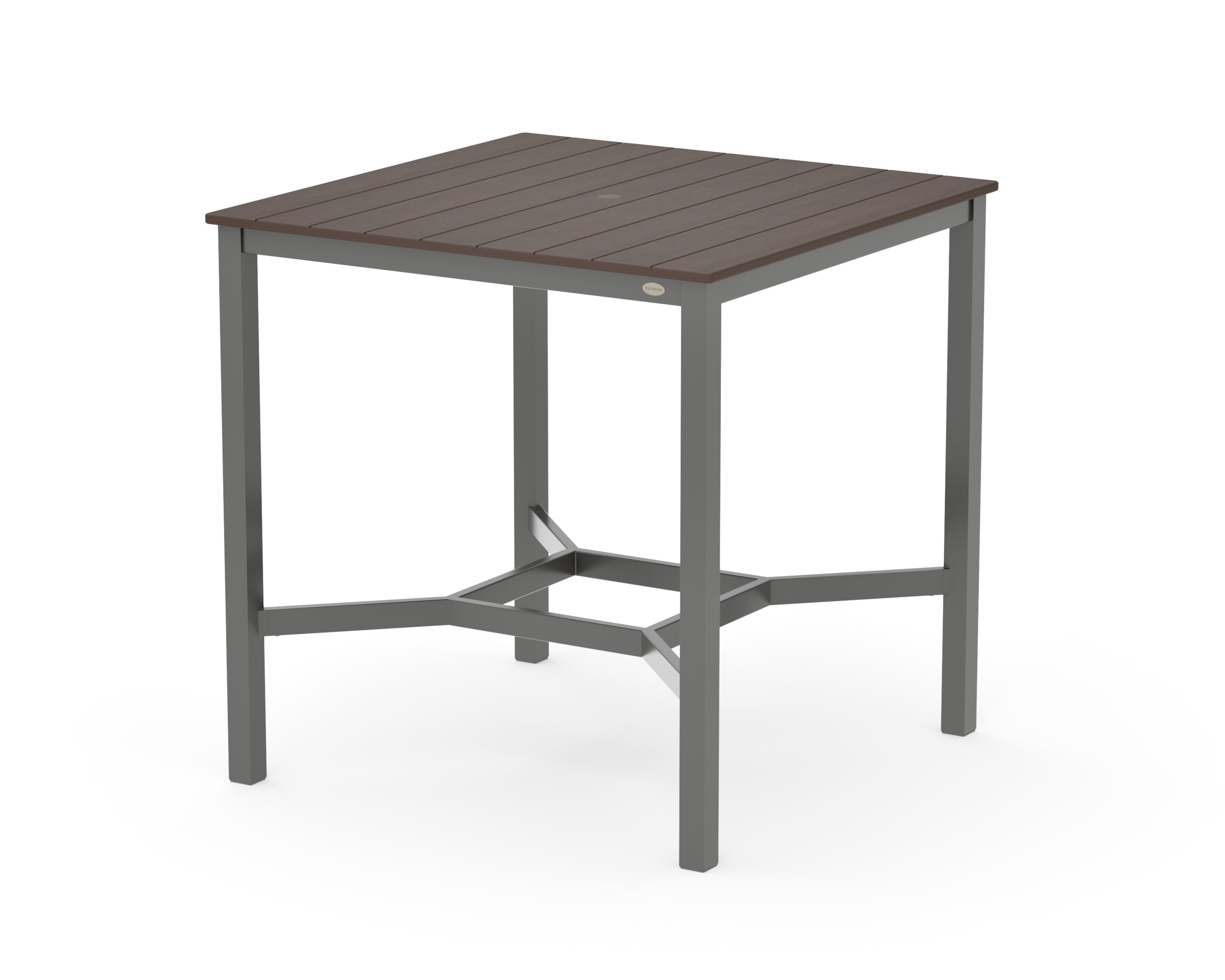 Main Street 42 x 42 Bar Table in Charcoal / Kona