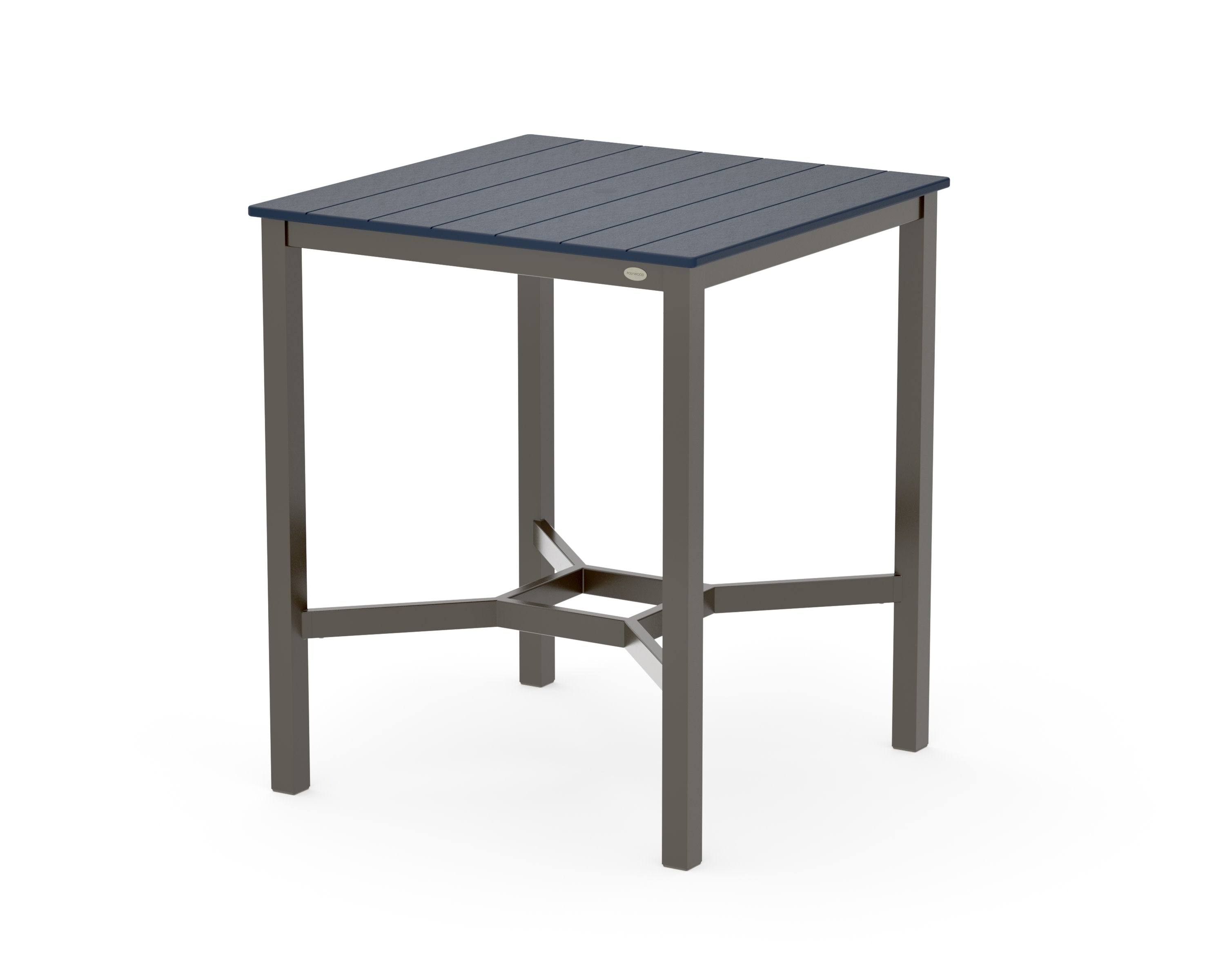 Main Street 36 x 36 Bar Table in Bronze / Navy