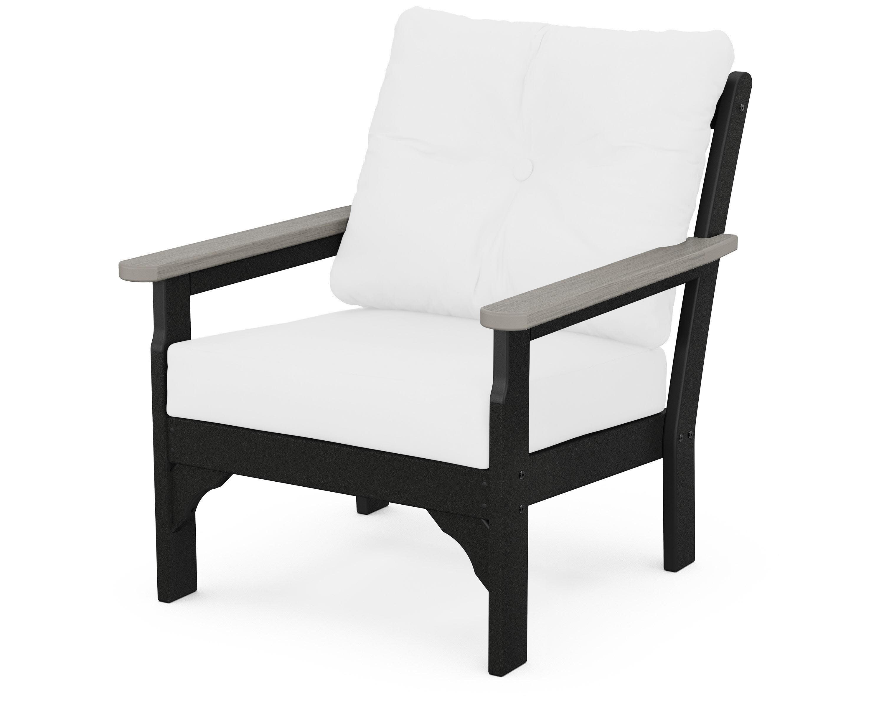 Vineyard Deep Seating Chair in Black / Driftwood / Natural