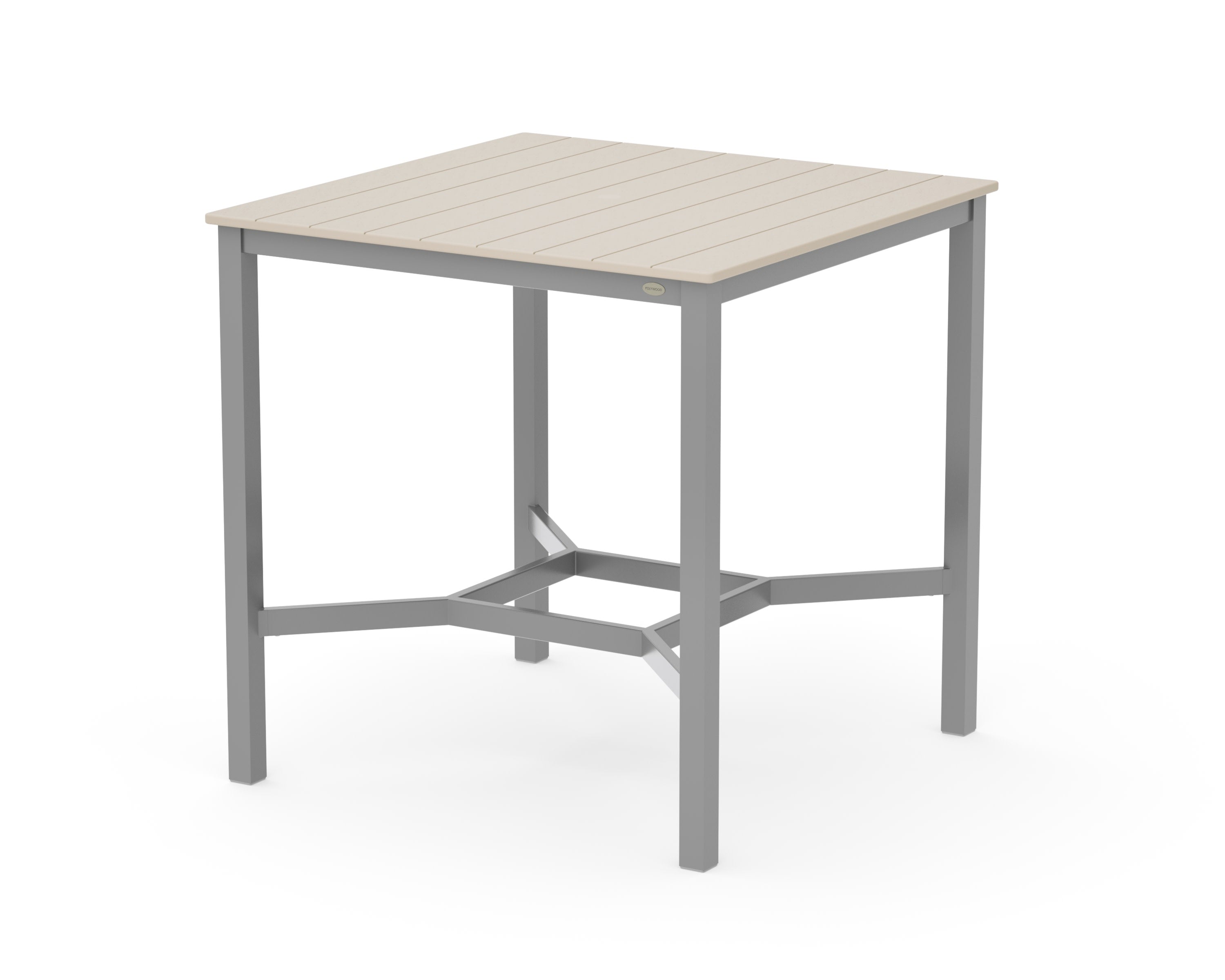 Main Street 42 x 42 Bar Table in Silver / Sand