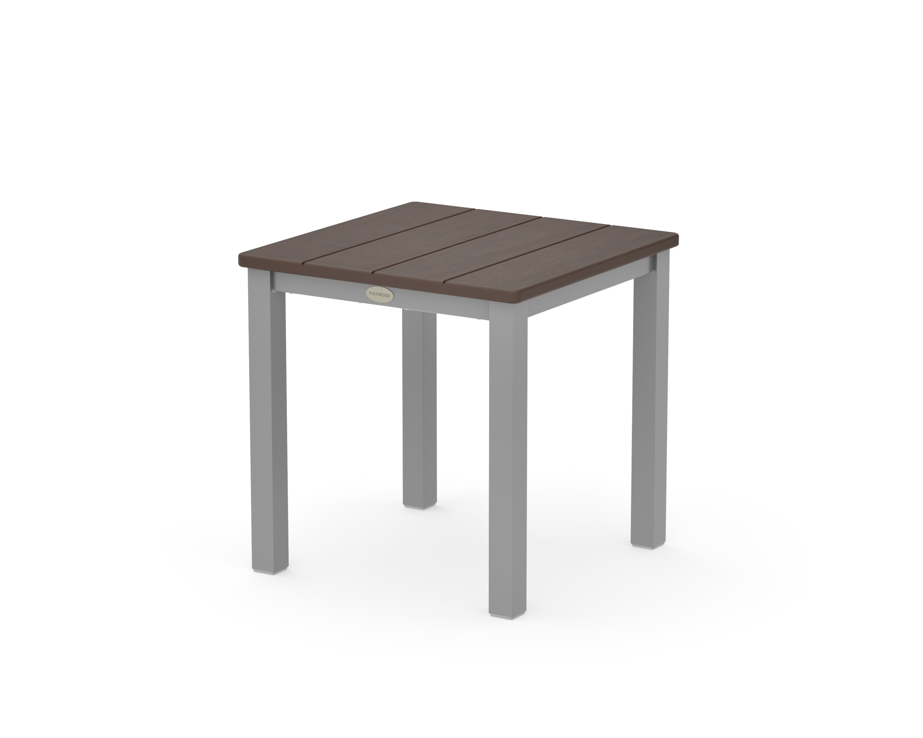 Main Street 18" Side Table in Silver / Kona
