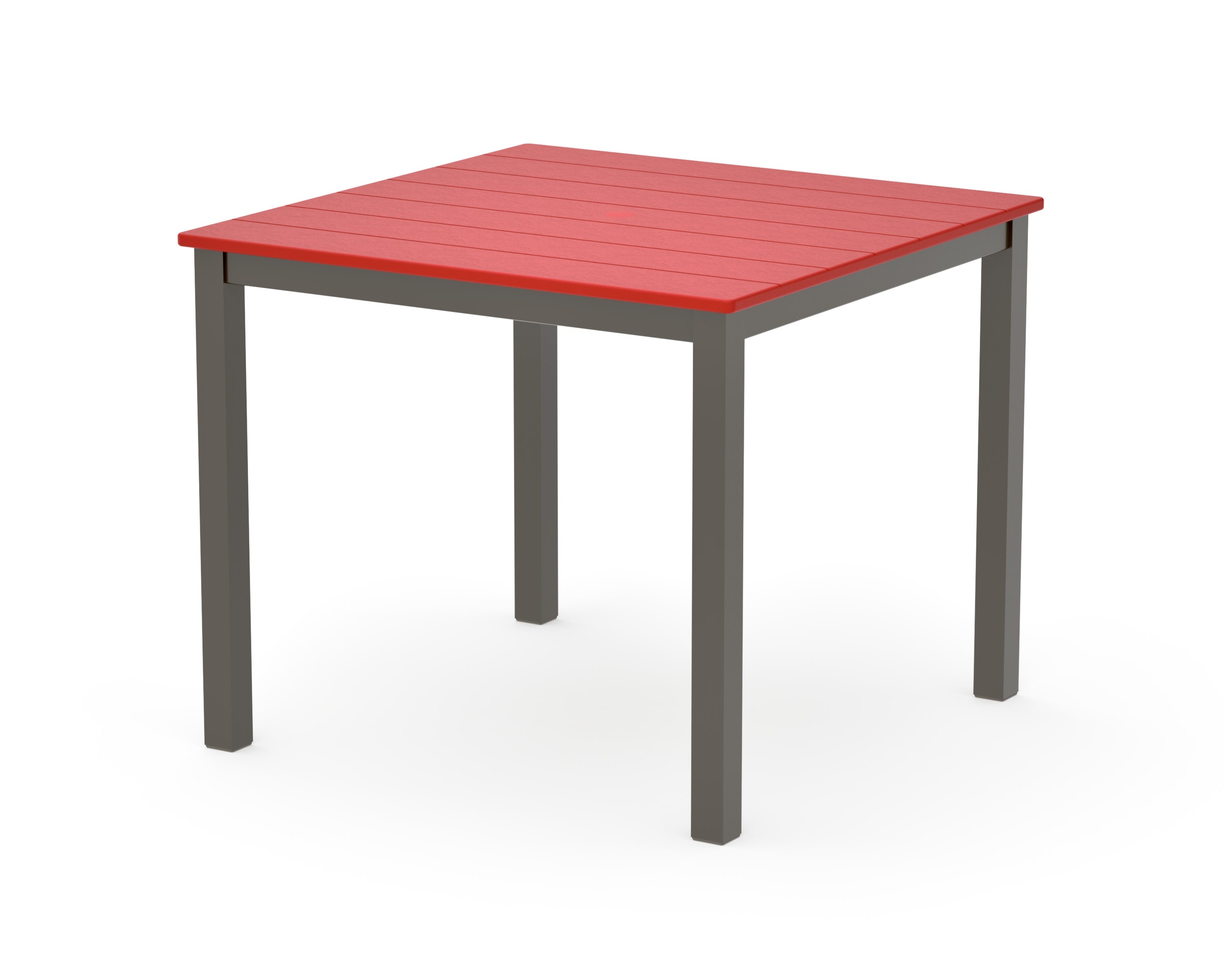 Main Street 36" x 36" Dining Table in Bronze / Sunset Red