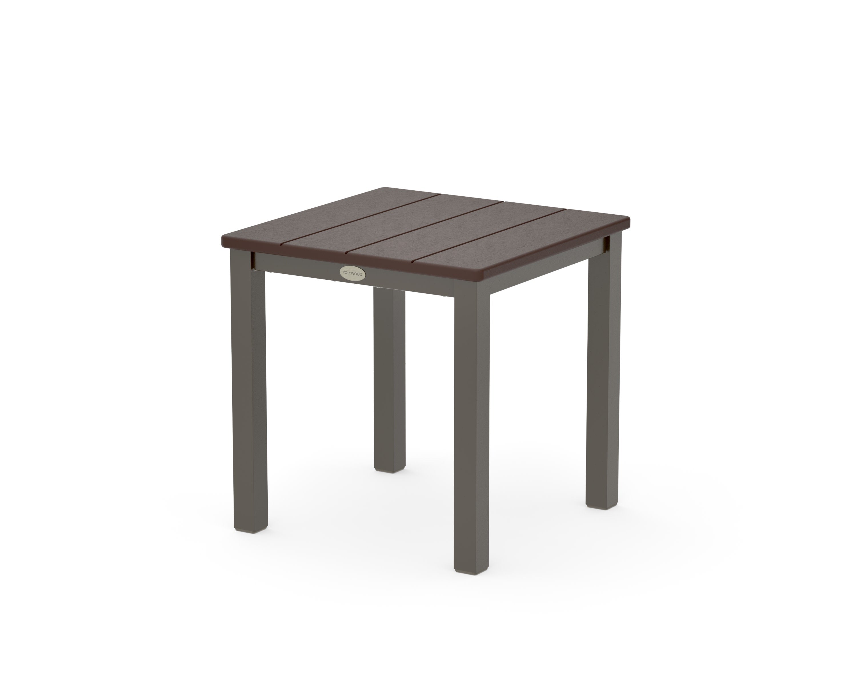 Main Street 18" Side Table in Bronze / Mahogany