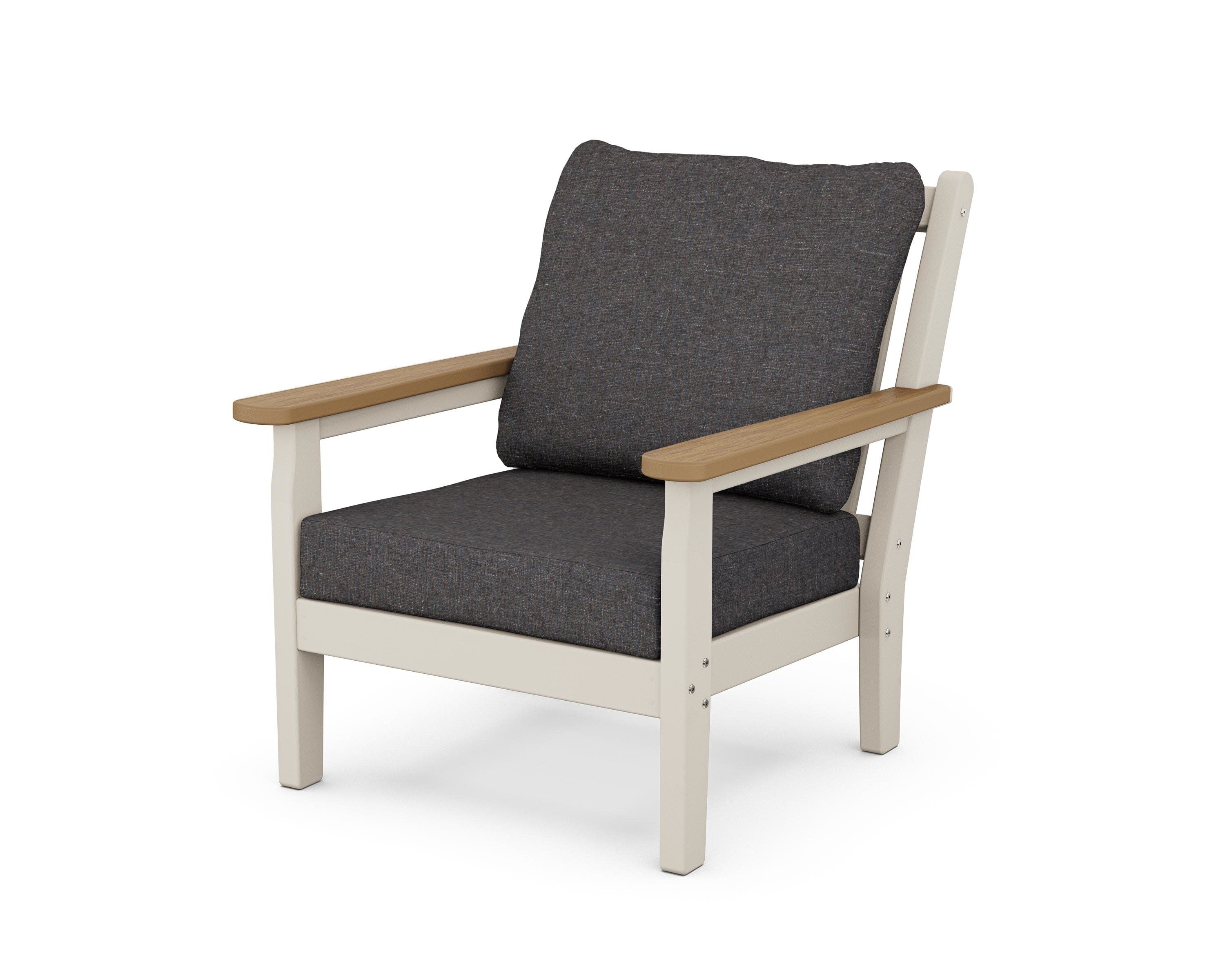 Chippendale Deep Seating Chair in Sand / Natural / Ash Charcoal