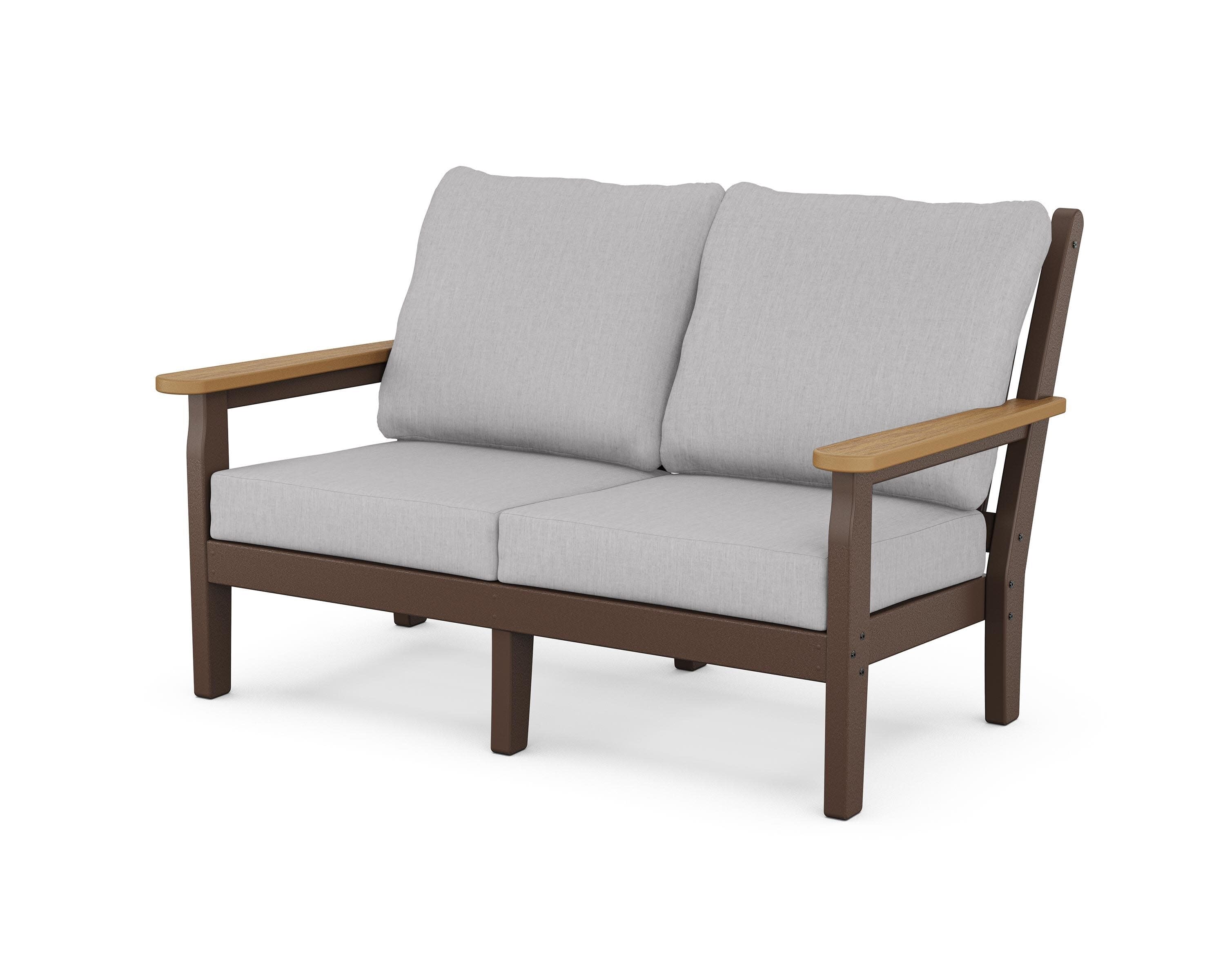Chippendale Deep Seating Loveseat in Mahogany / Natural / Granite