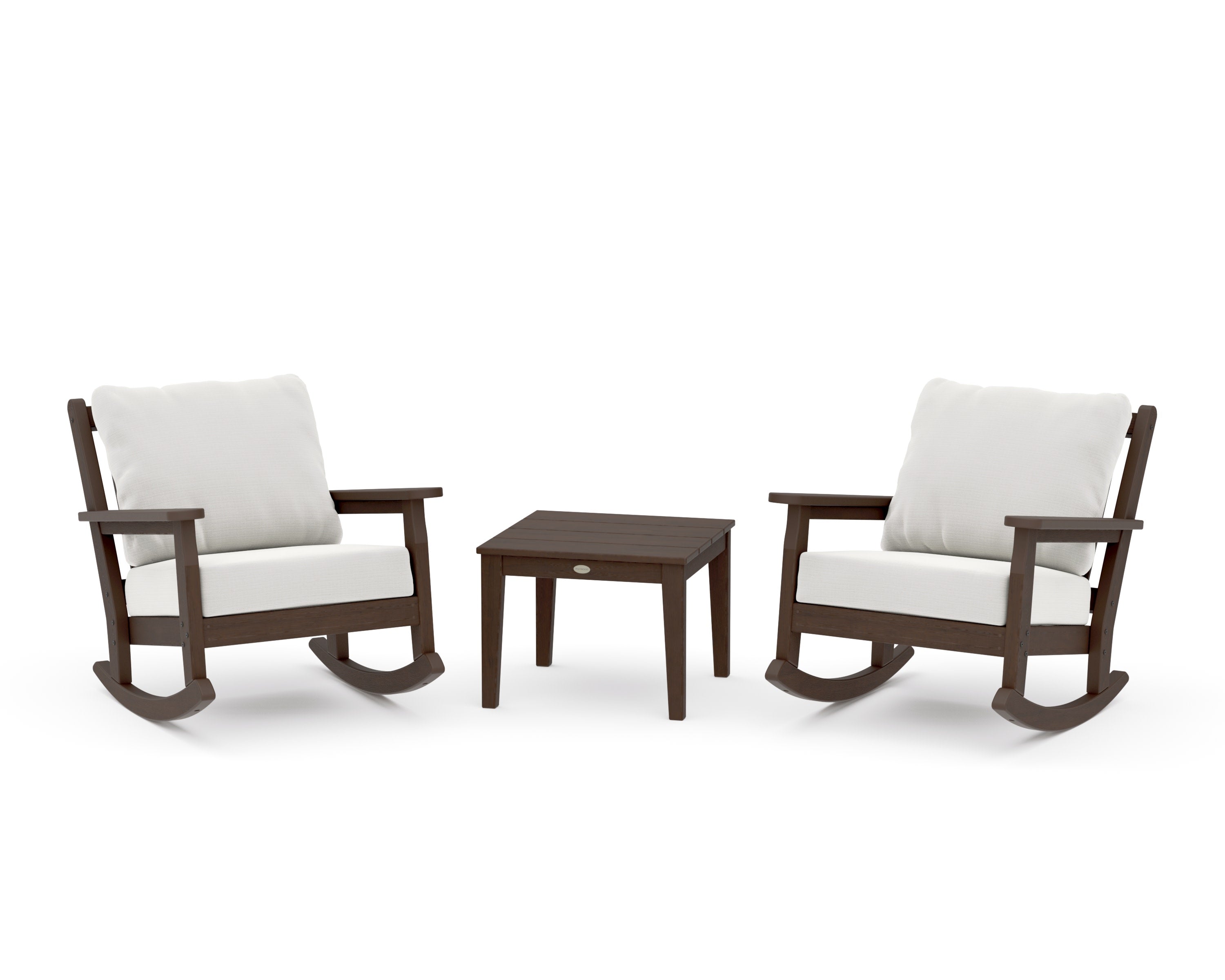 Chippendale 3-Piece Deep Seating Rocker Set in Kona / Natural Linen