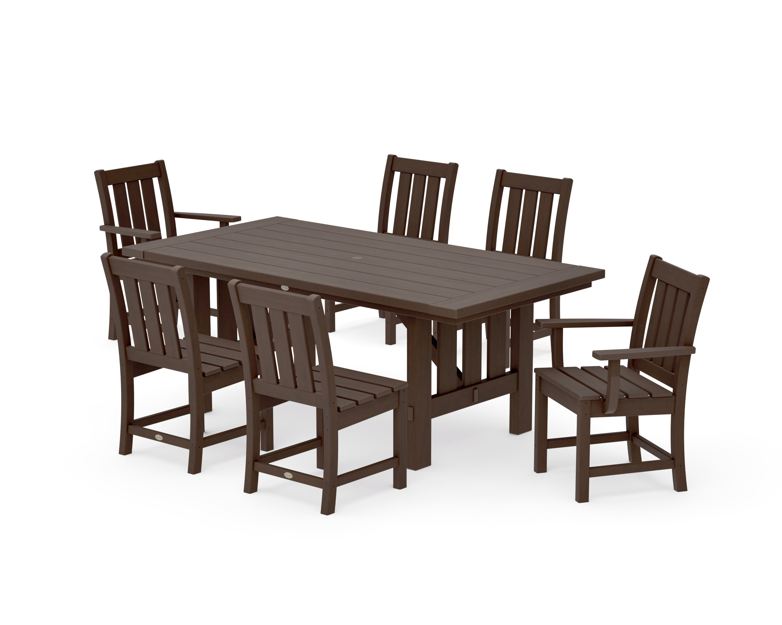 Oxford 7-Piece Dining Set with Mission Table in Kona