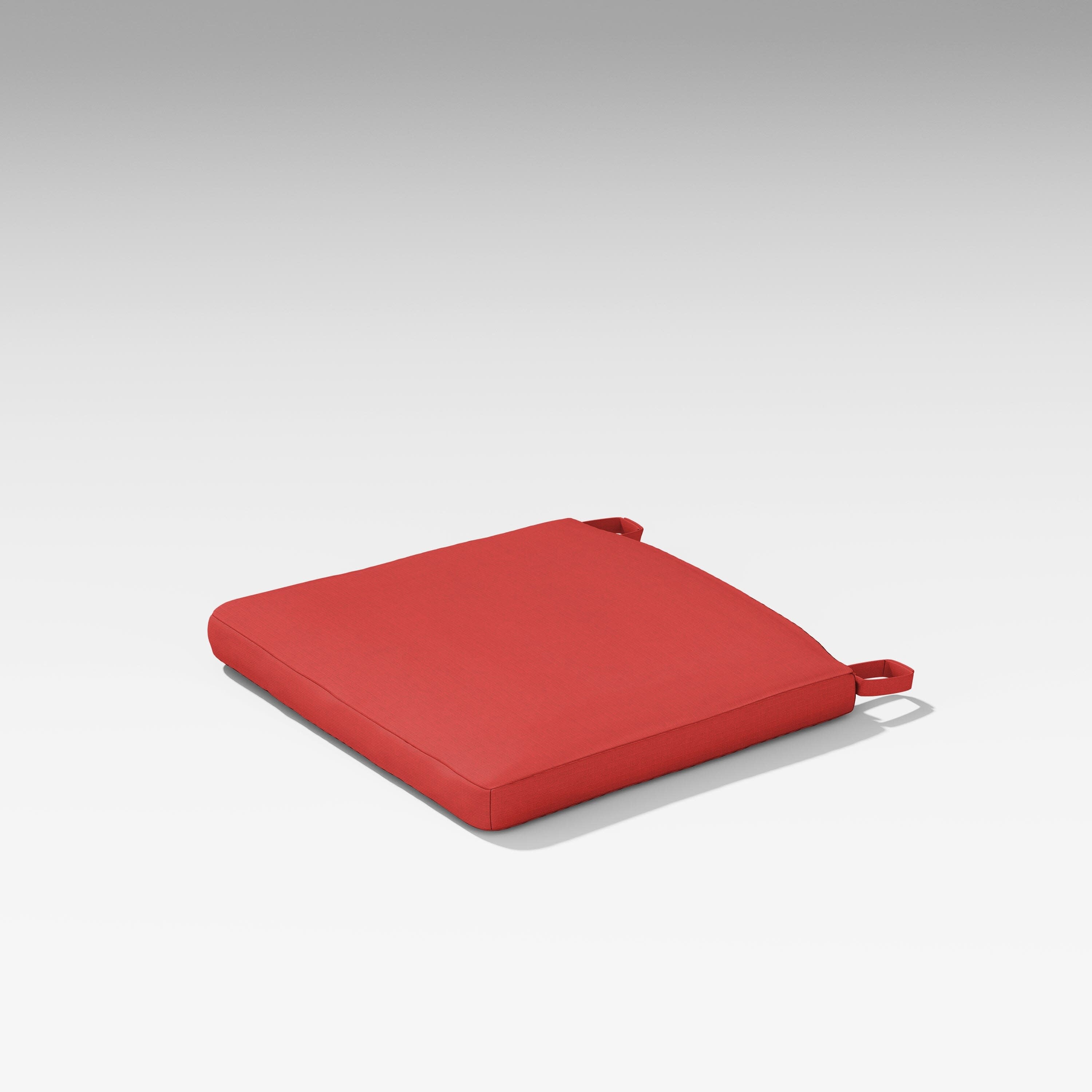 Estate Dining Seat Pad in Crimson Linen