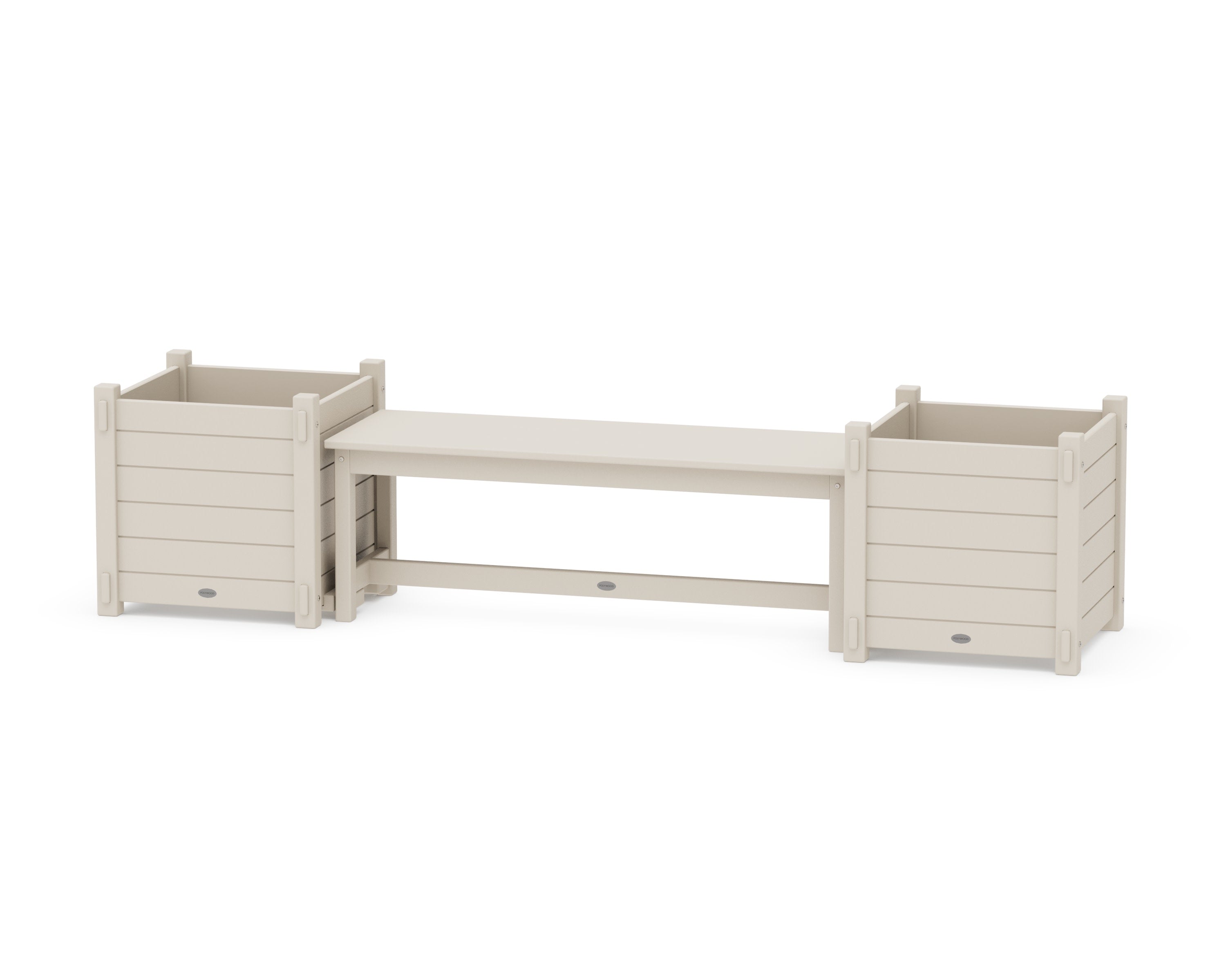 48" Nautical Straight Planter Bench Set - Large in Sand