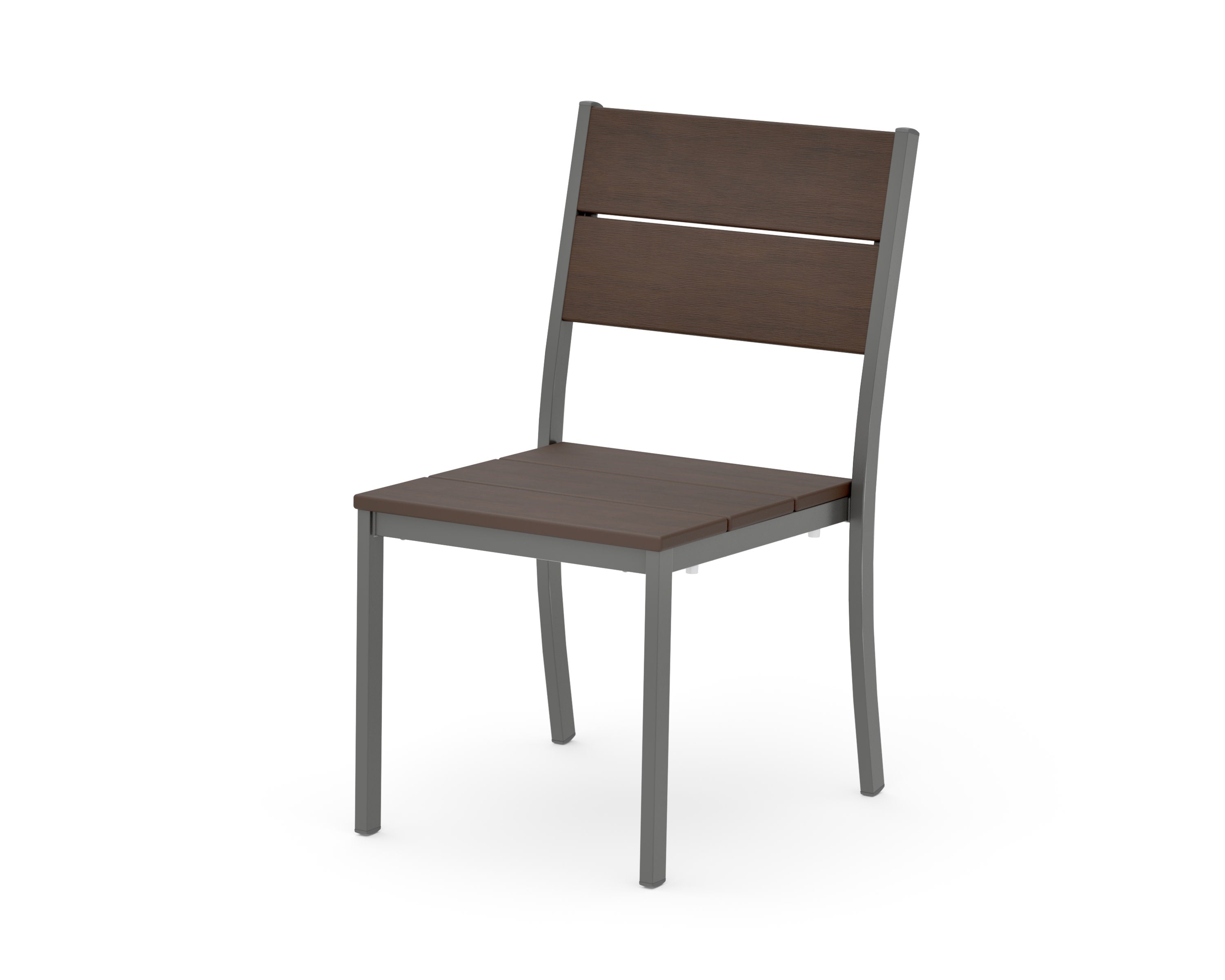 Main Street Stacking Dining Side Chair in Charcoal / Kona