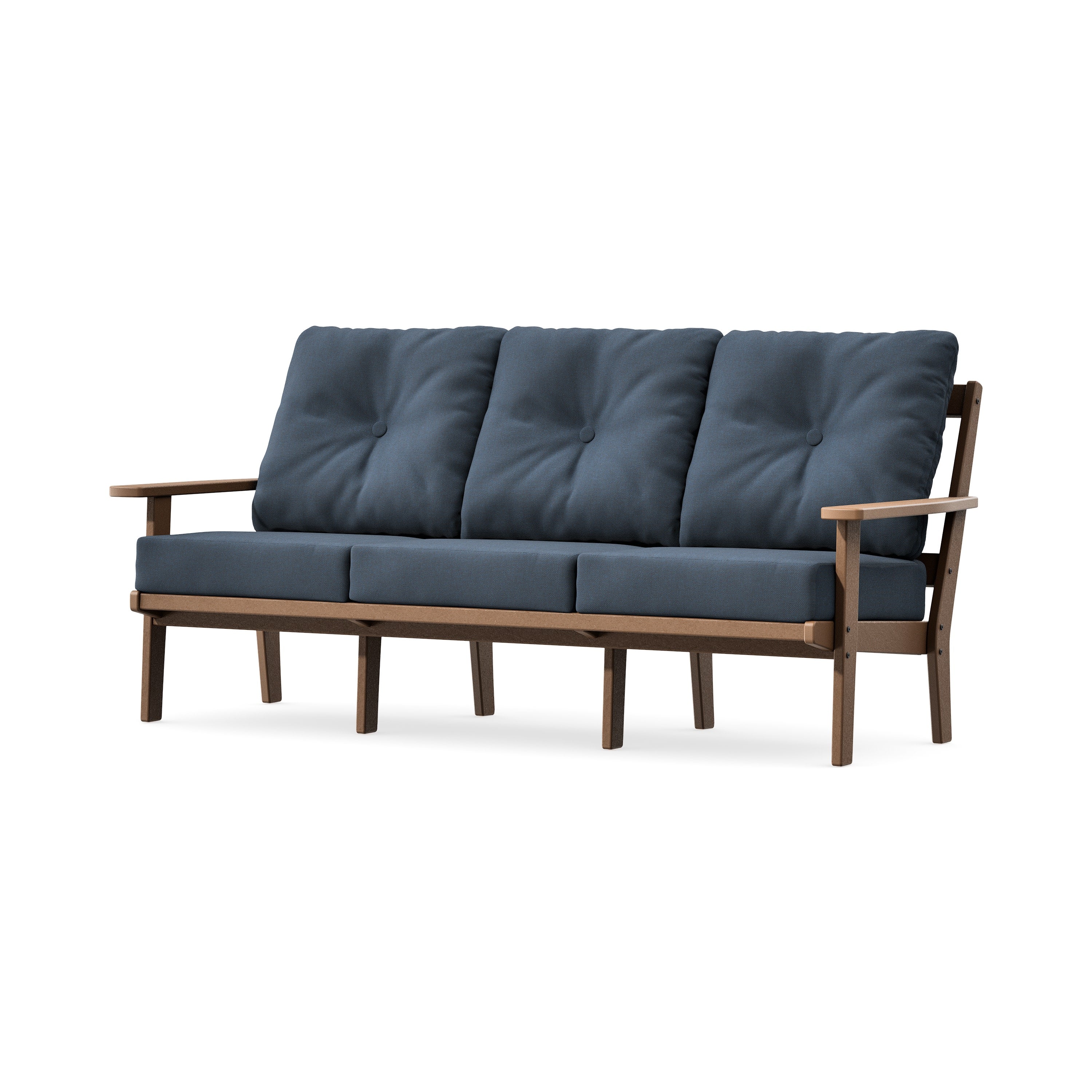 Oxford Deep Seating Sofa in Teak / Marine Indigo