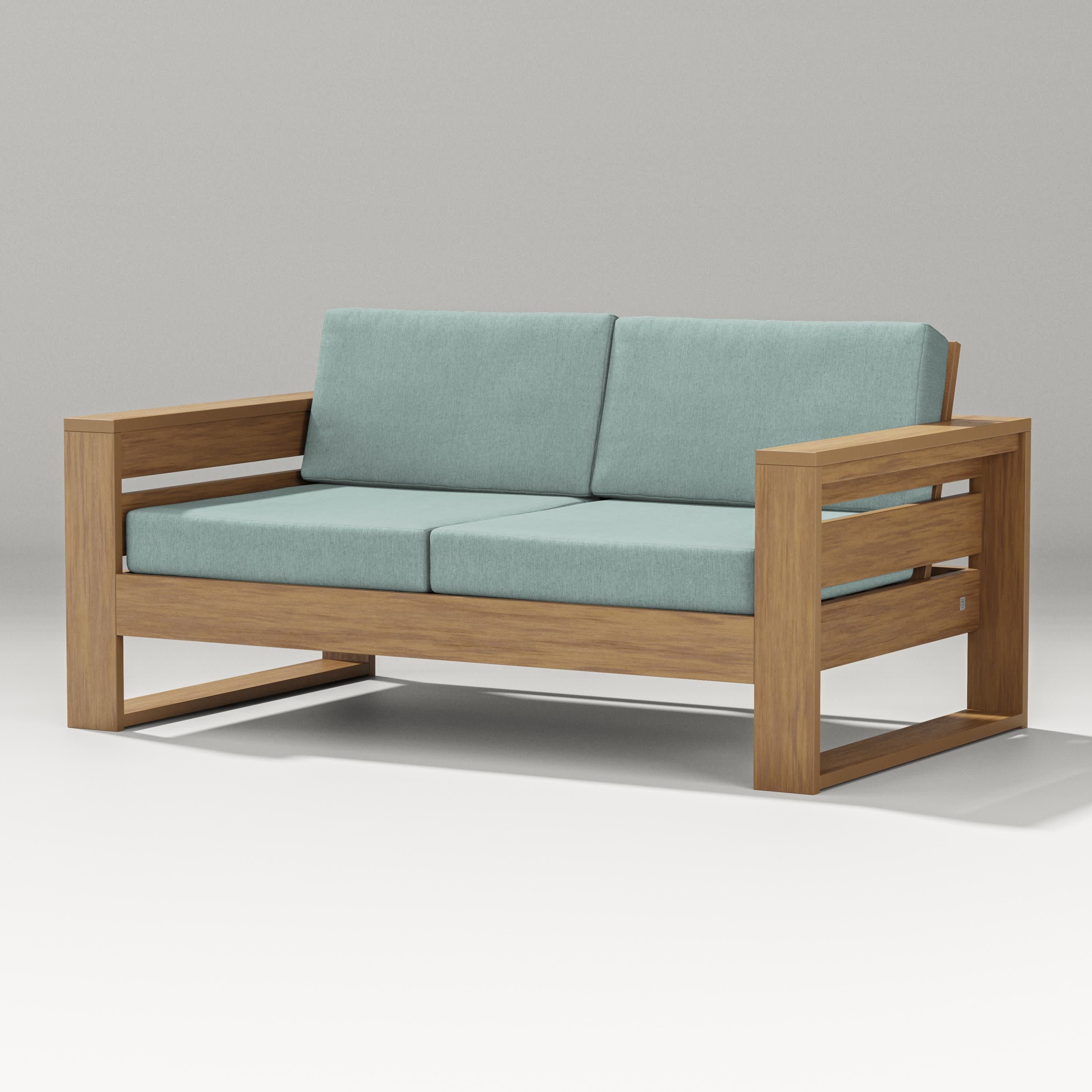 Latitude Loveseat in Natural / Glacier Spa