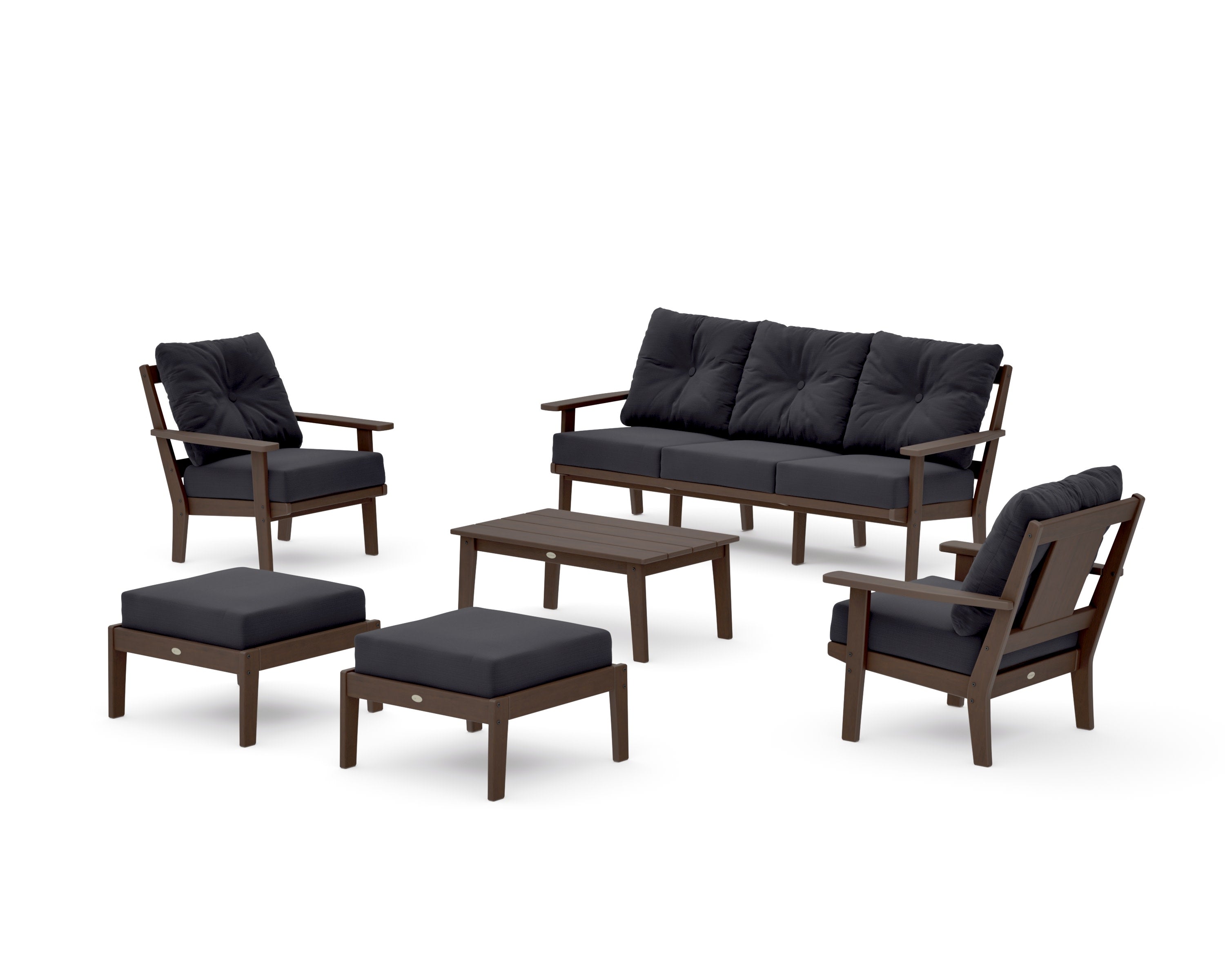 Prairie 6-Piece Lounge Sofa Set in Kona / Midnight Linen