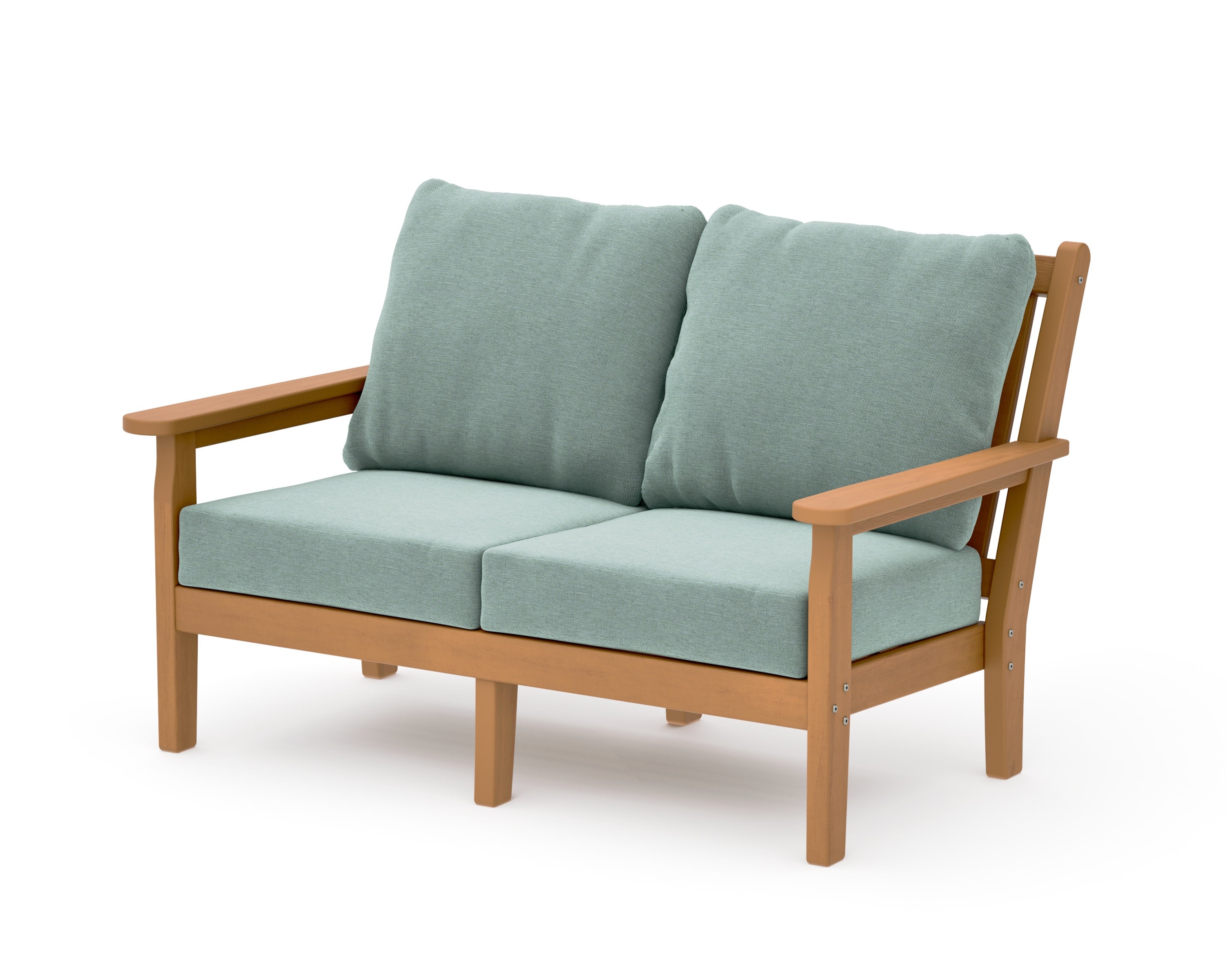 Chippendale Deep Seating Loveseat in Natural / Glacier Spa