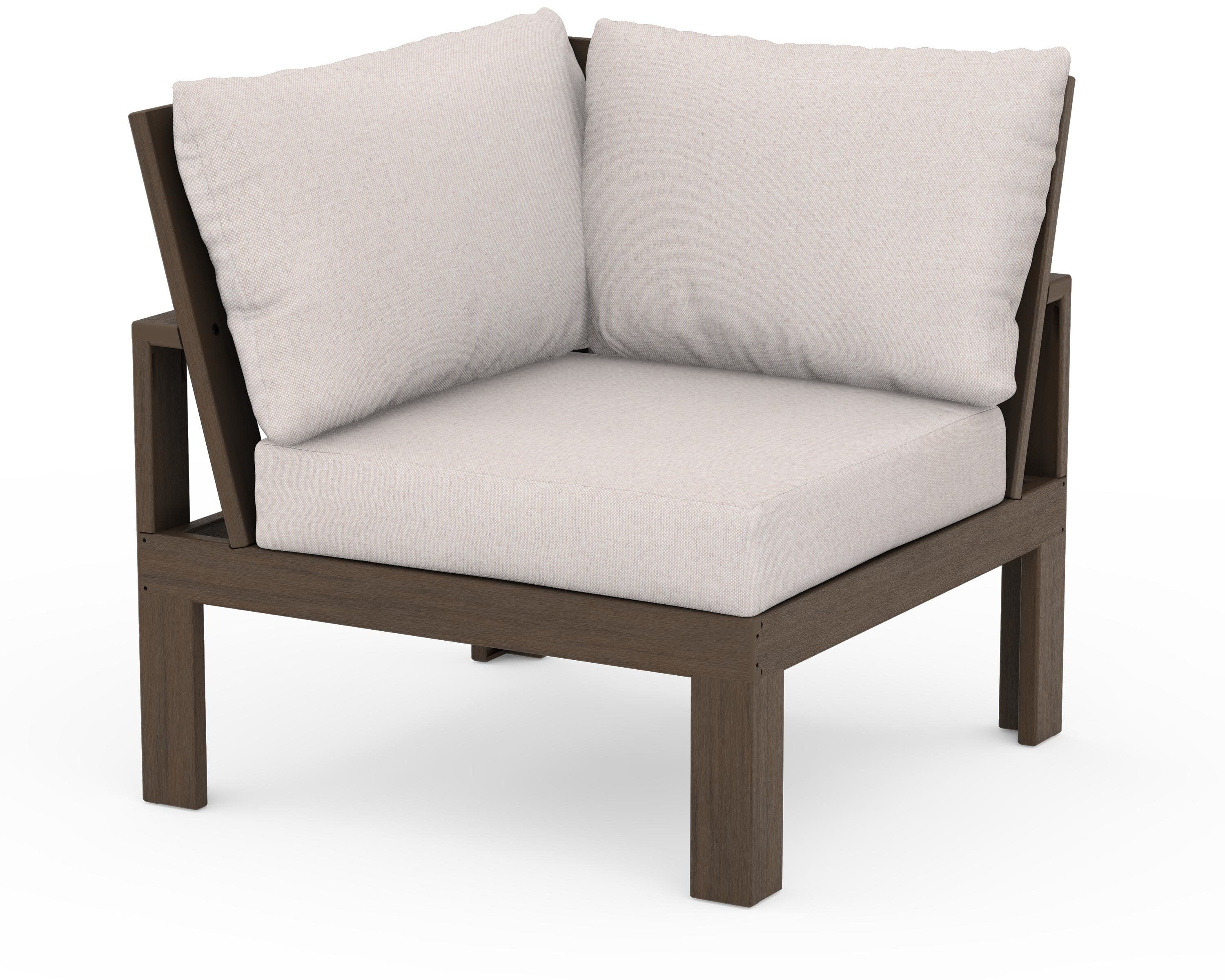 Modular Corner Chair in Kona / Dune Burlap