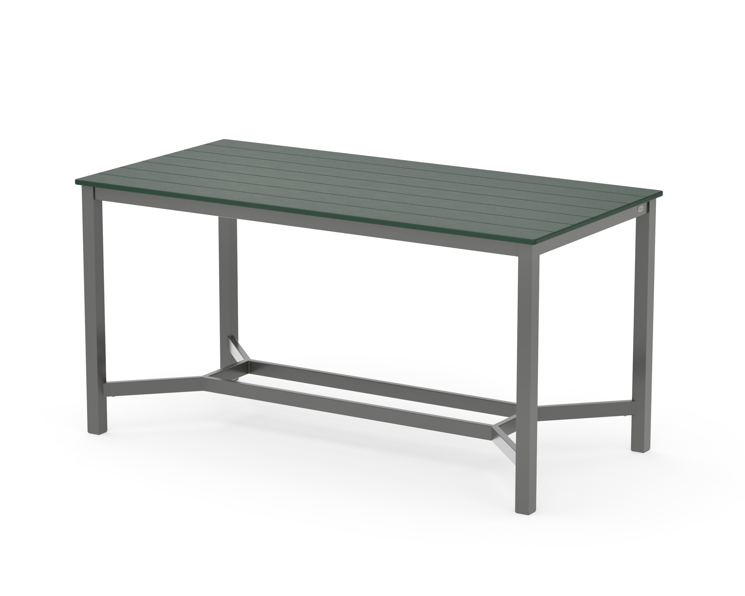 Main Street 36 x 72 Counter Table in Charcoal / Green