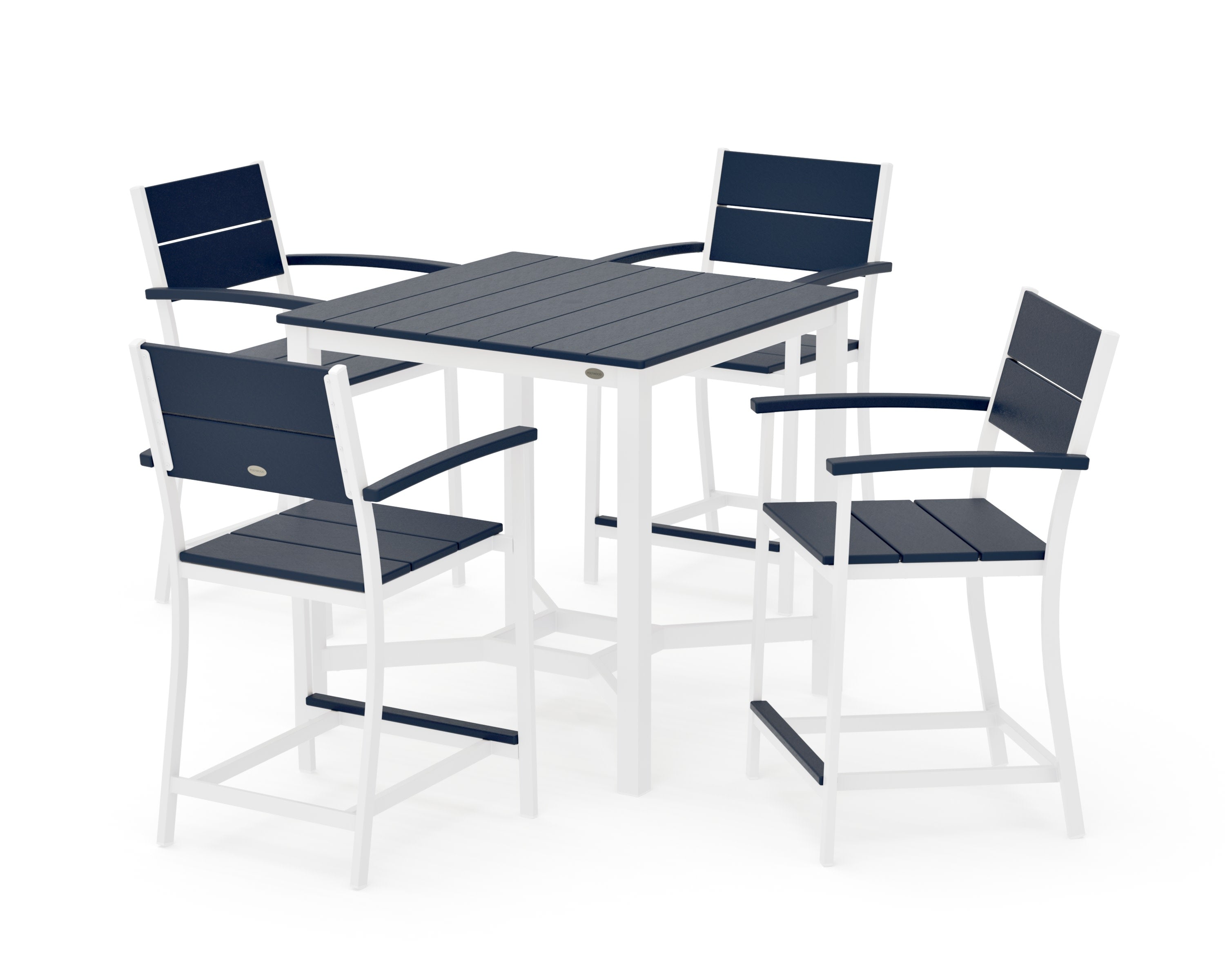 Main Street 5-Piece Counter Set in White / Navy