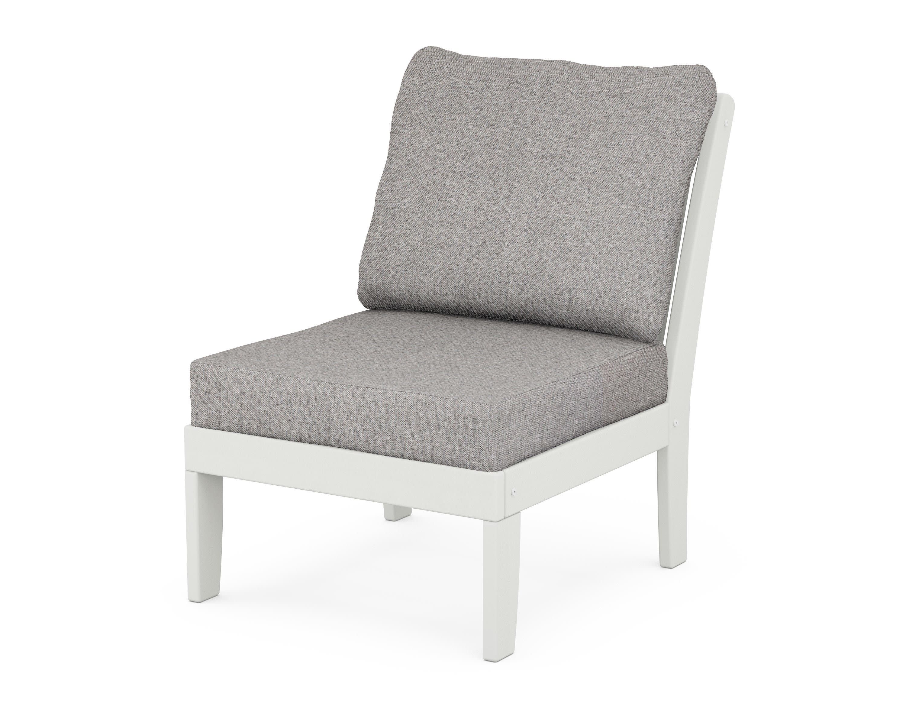 Braxton Modular Armless Chair in Vintage White / Grey Mist