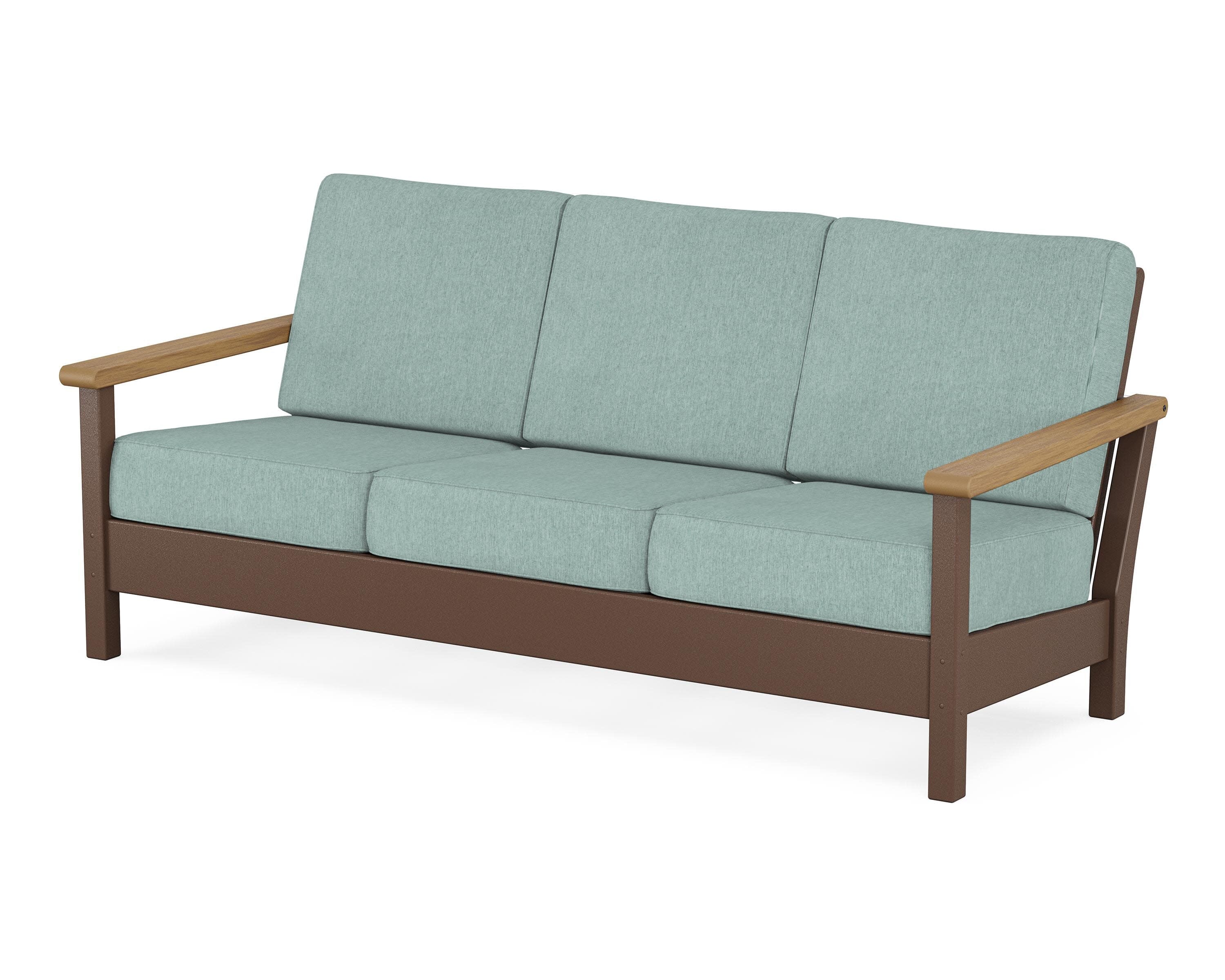 Harbour Deep Seating Sofa in Mahogany / Natural / Glacier Spa
