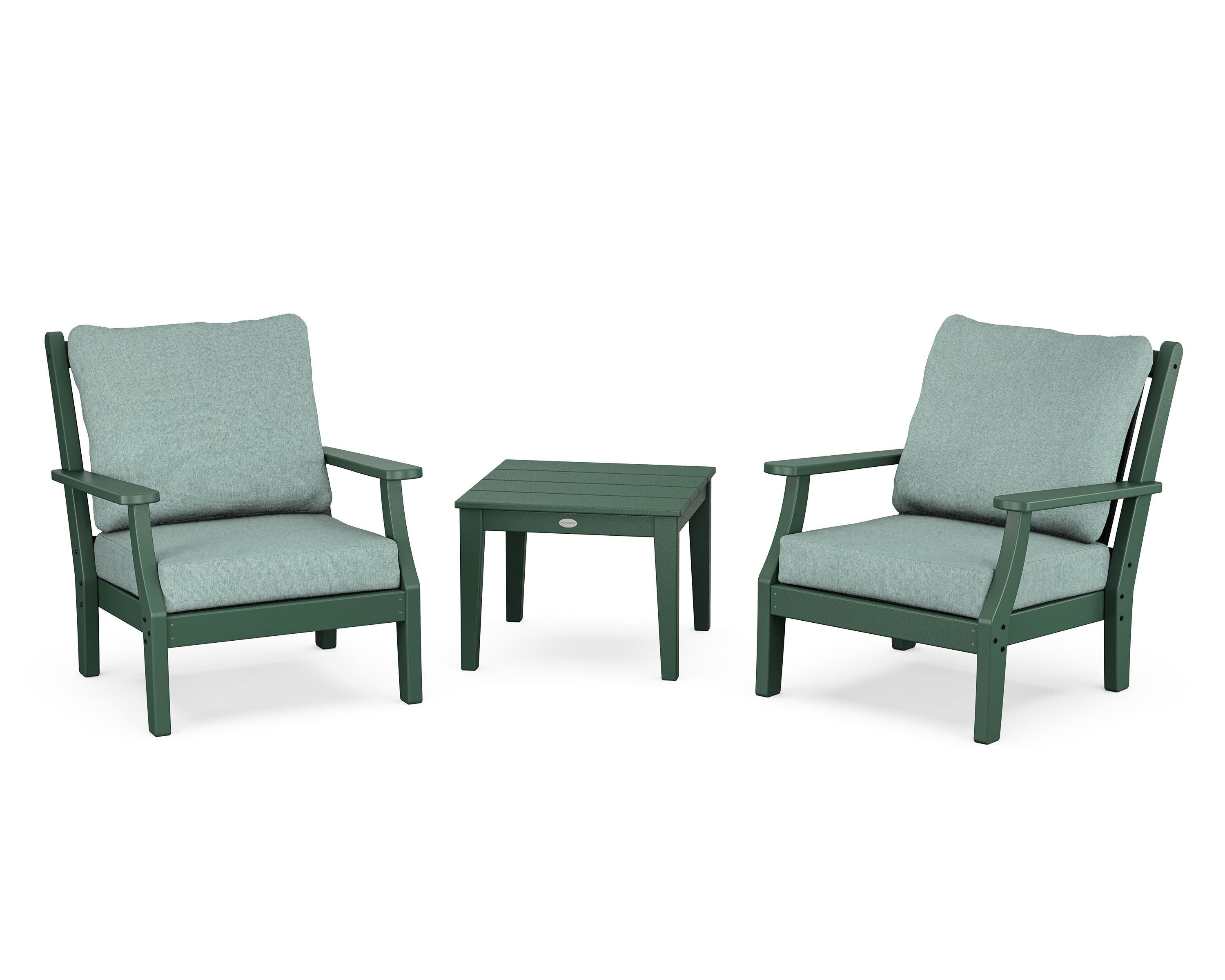 Wovendale 3-Piece Deep Seating Set in Green / Glacier Spa