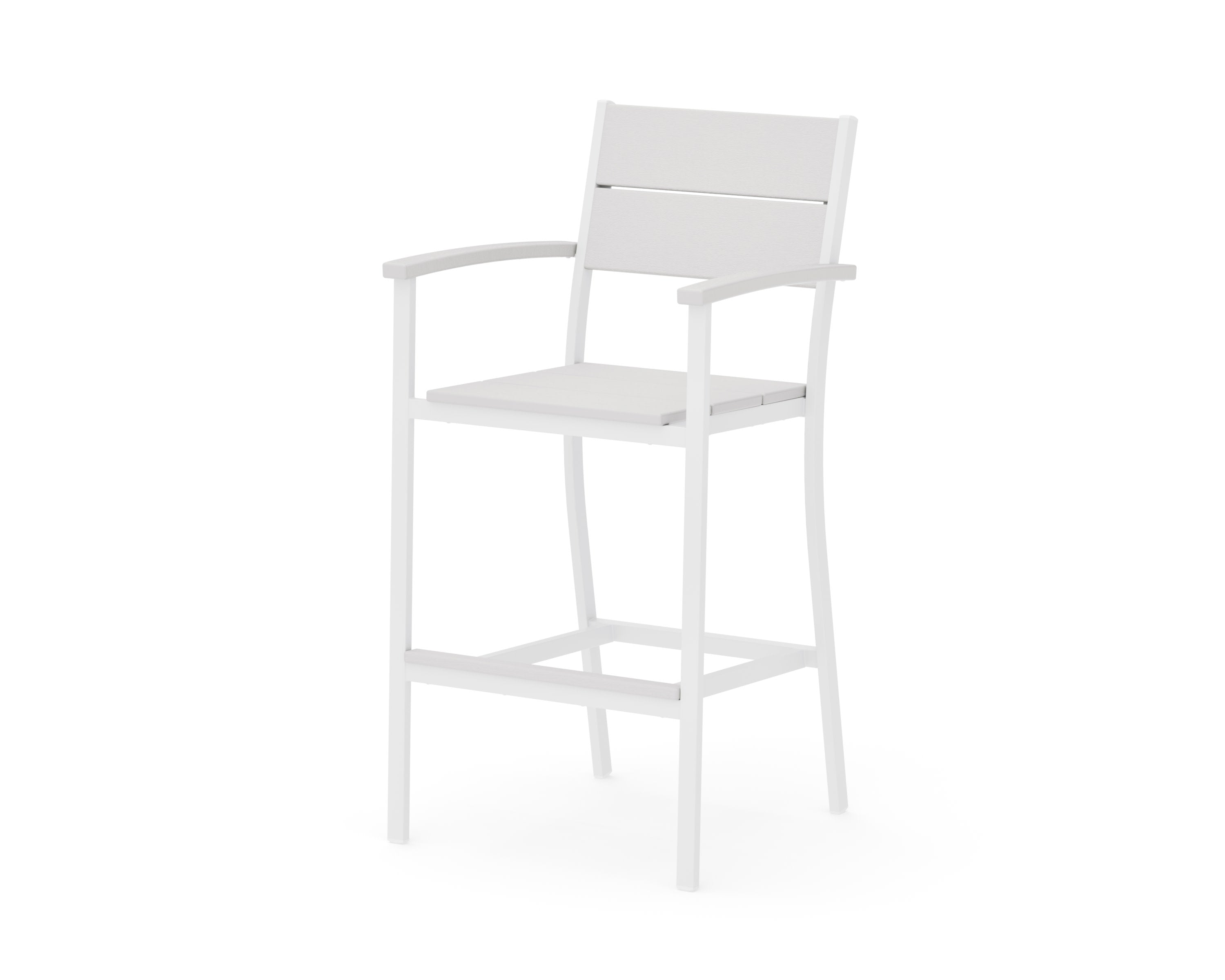 Main Street Bar Arm Chair in White / Vintage White