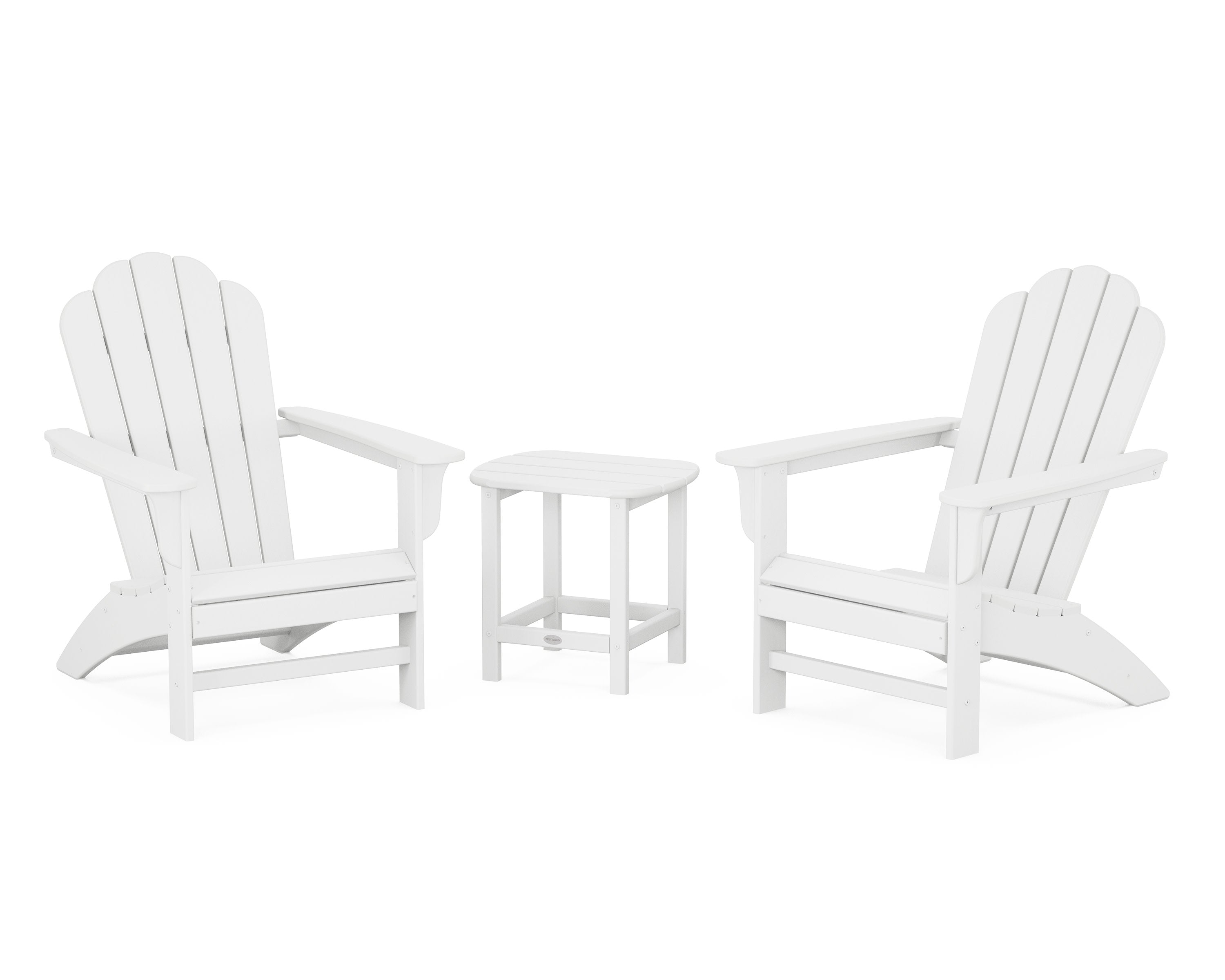 Cottage Adirondack Chair 3-Piece Set in White