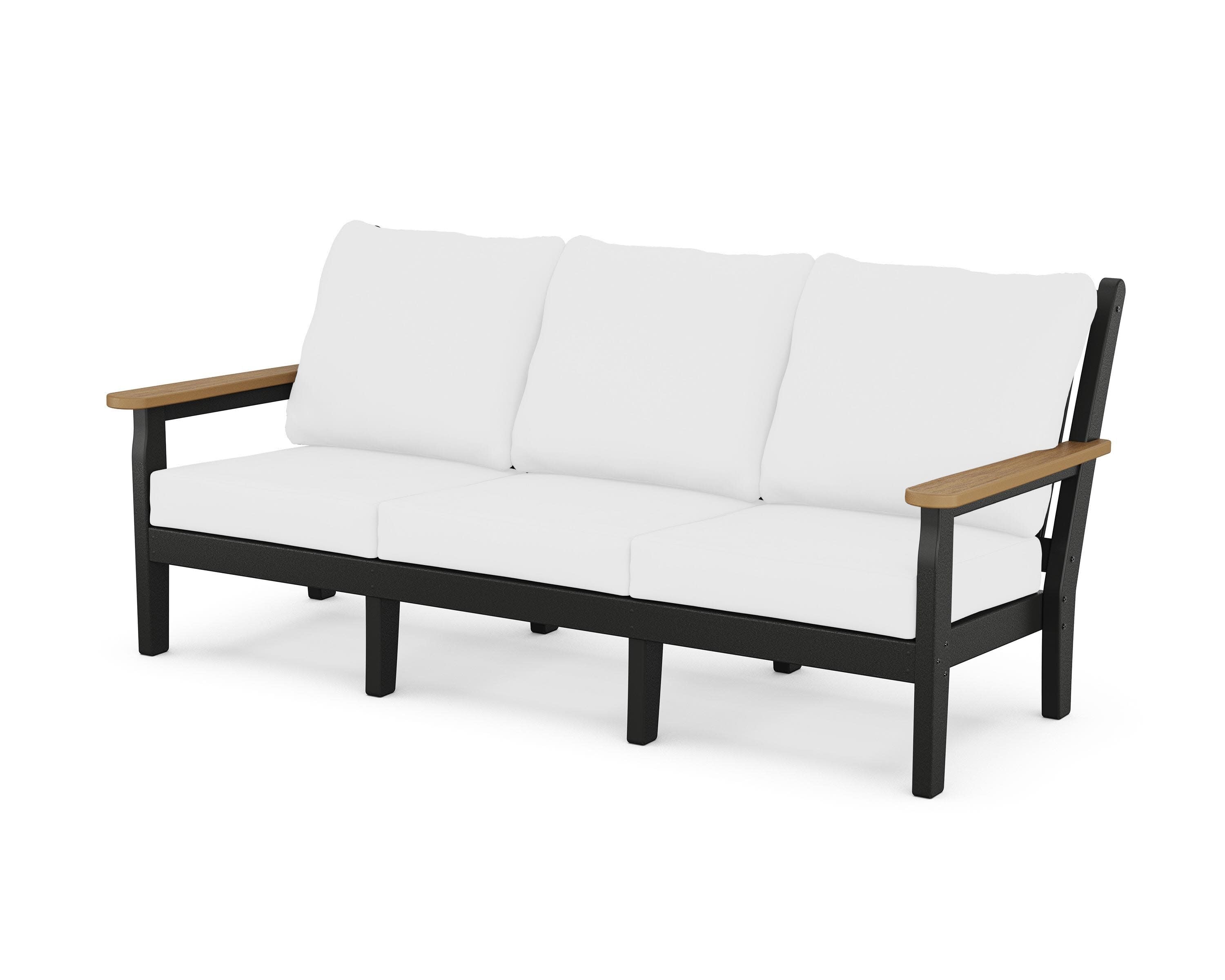 Chippendale Deep Seating Sofa in Black / Natural / Natural