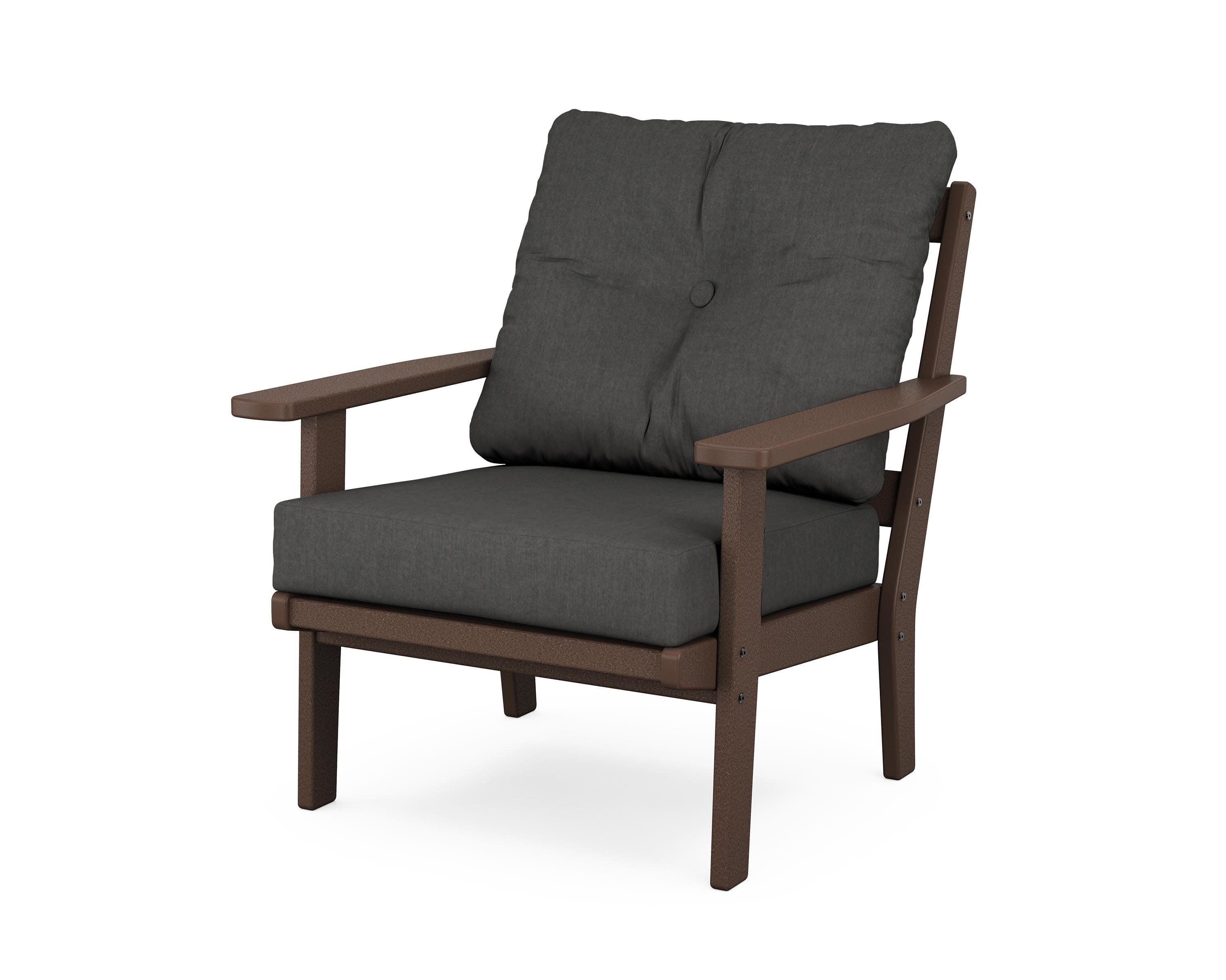 Oxford Deep Seating Chair in Mahogany / Spectrum Carbon