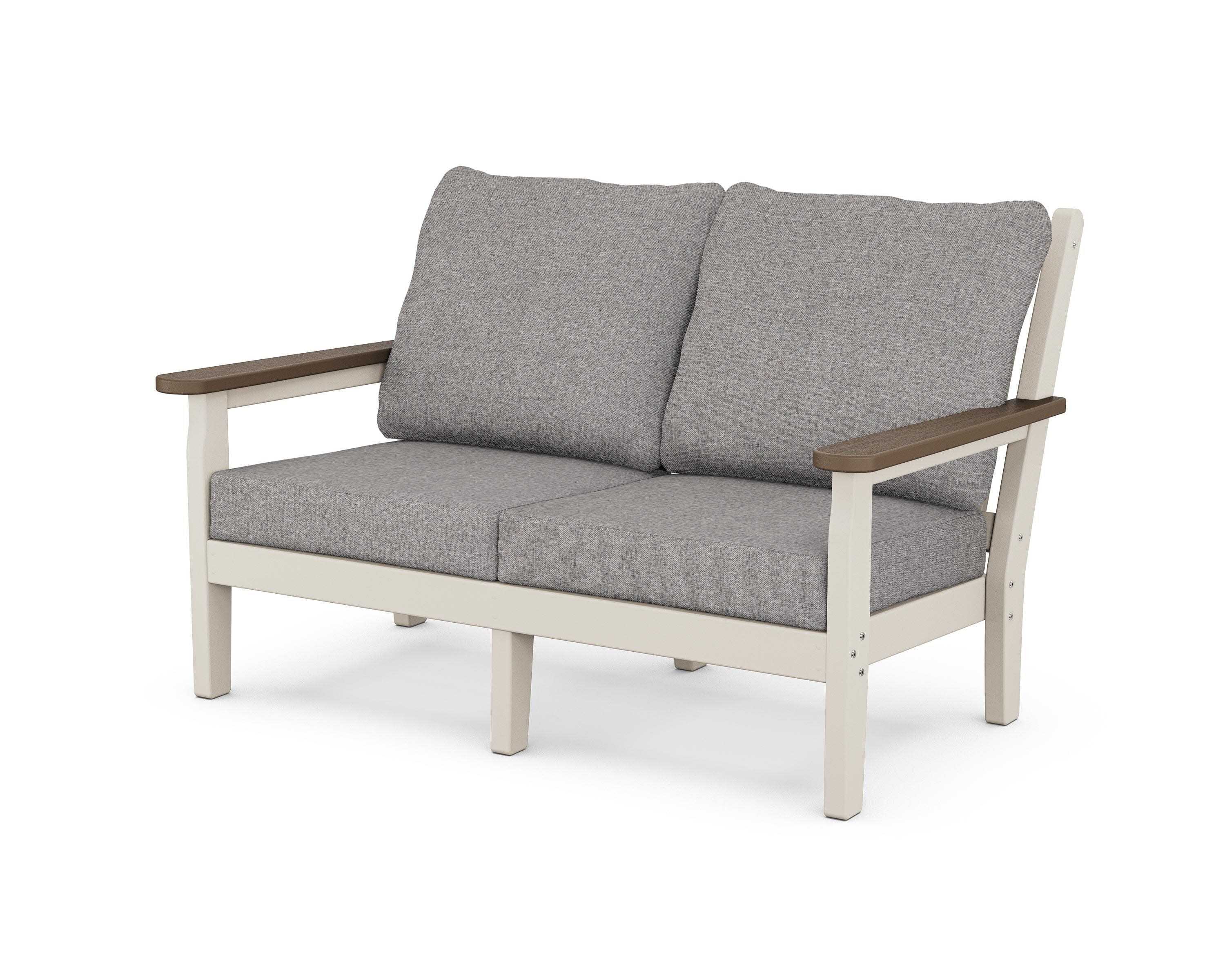Chippendale Deep Seating Loveseat in Sand / Kona / Grey Mist