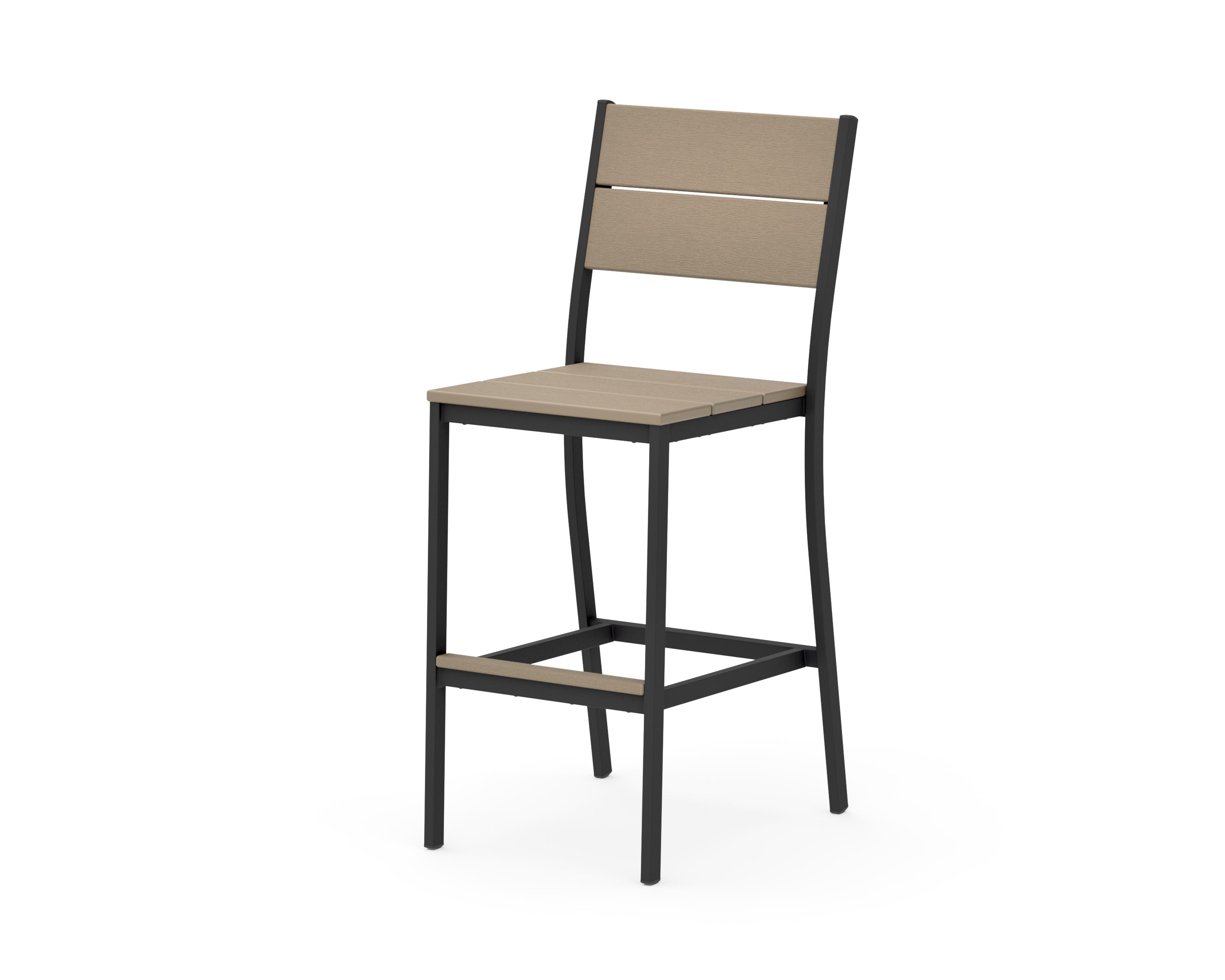 Main Street Bar Side Chair in Black / Vintage Sahara