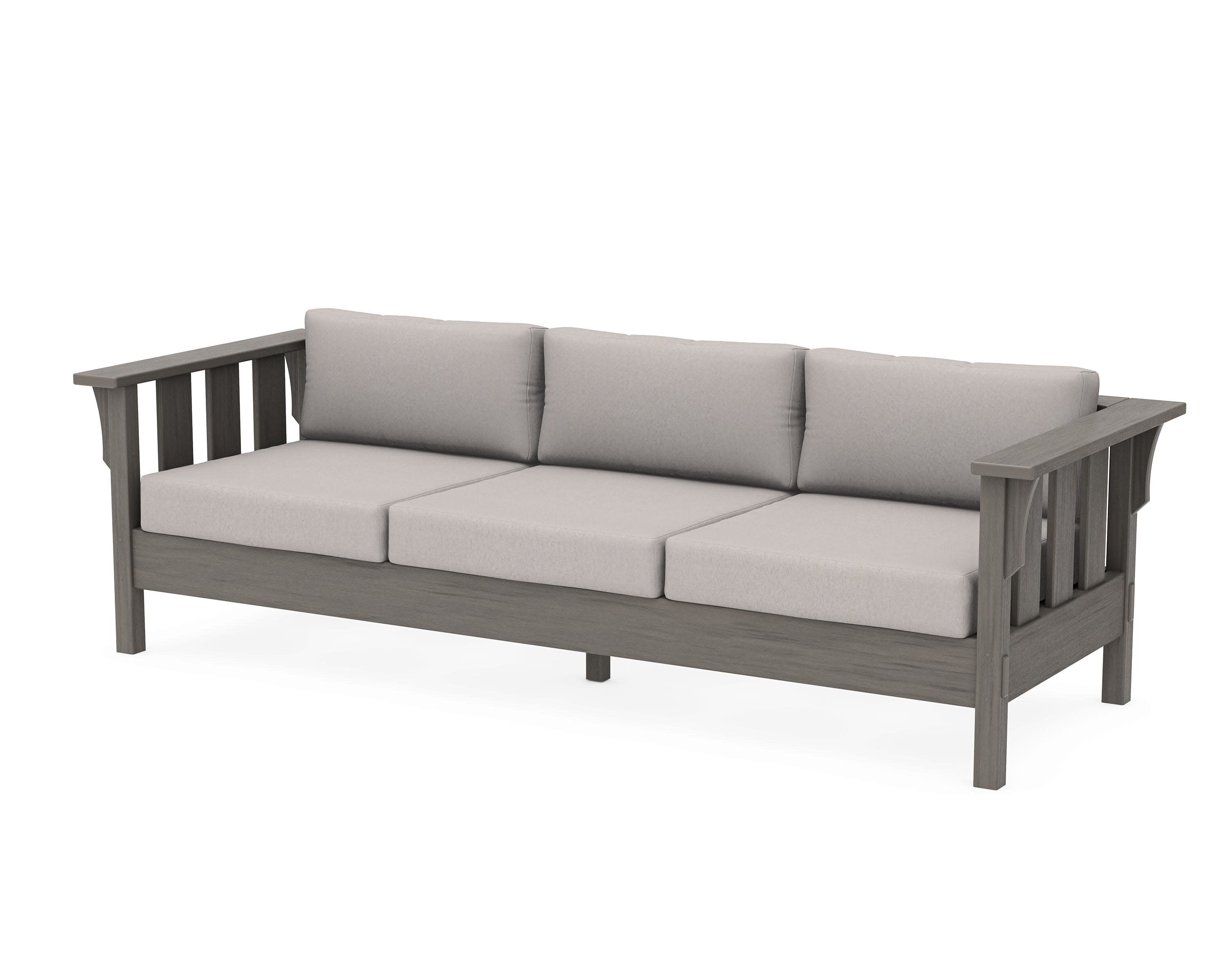 Acadia Deep Seating Sofa in Driftwood / Dune Burlap
