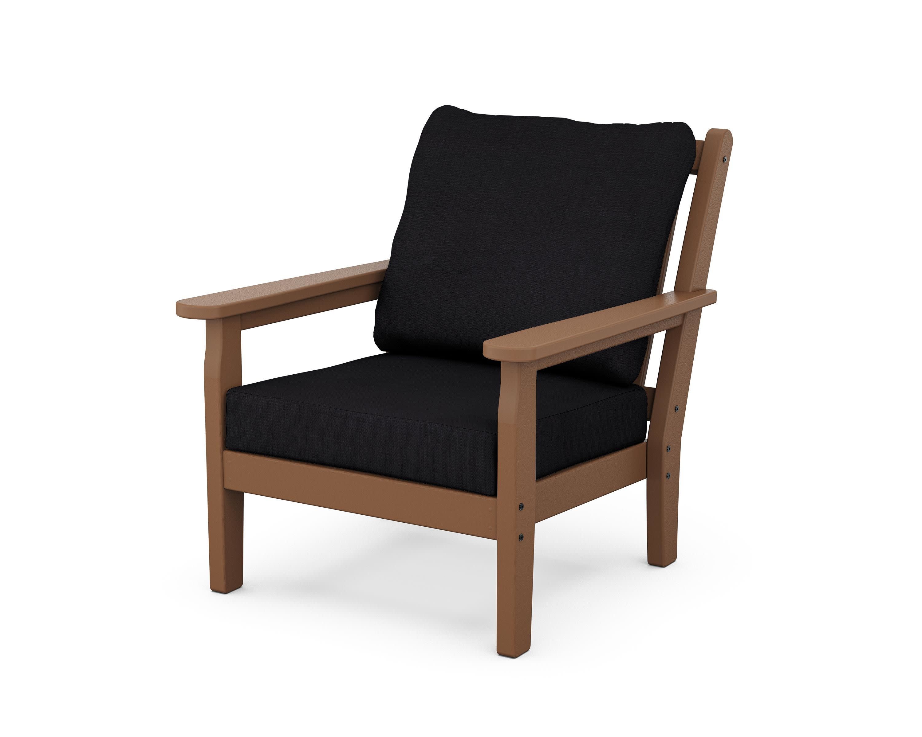 Chippendale Deep Seating Chair in Teak / Midnight Linen