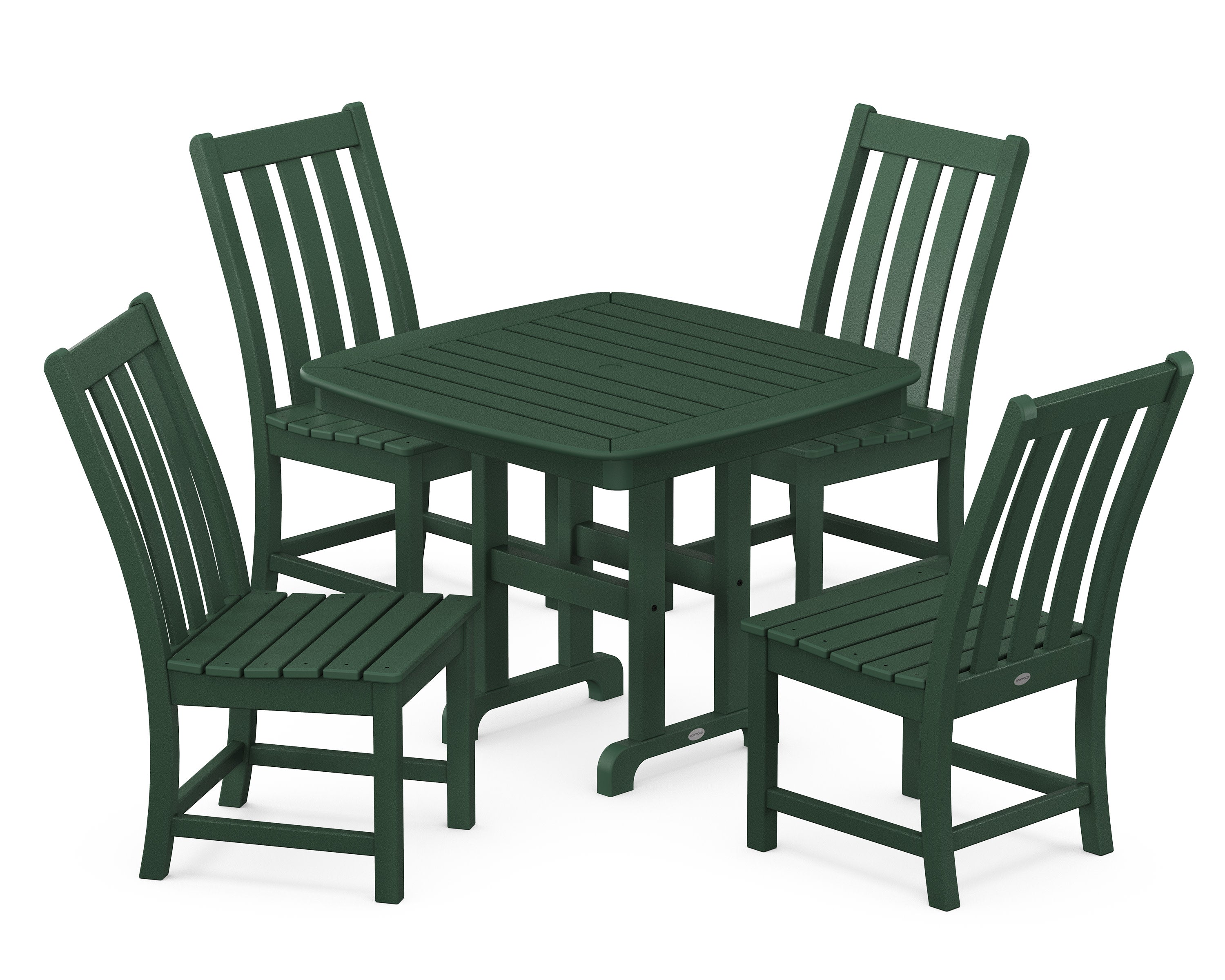 Vineyard 5-Piece Side Chair Dining Set in Green