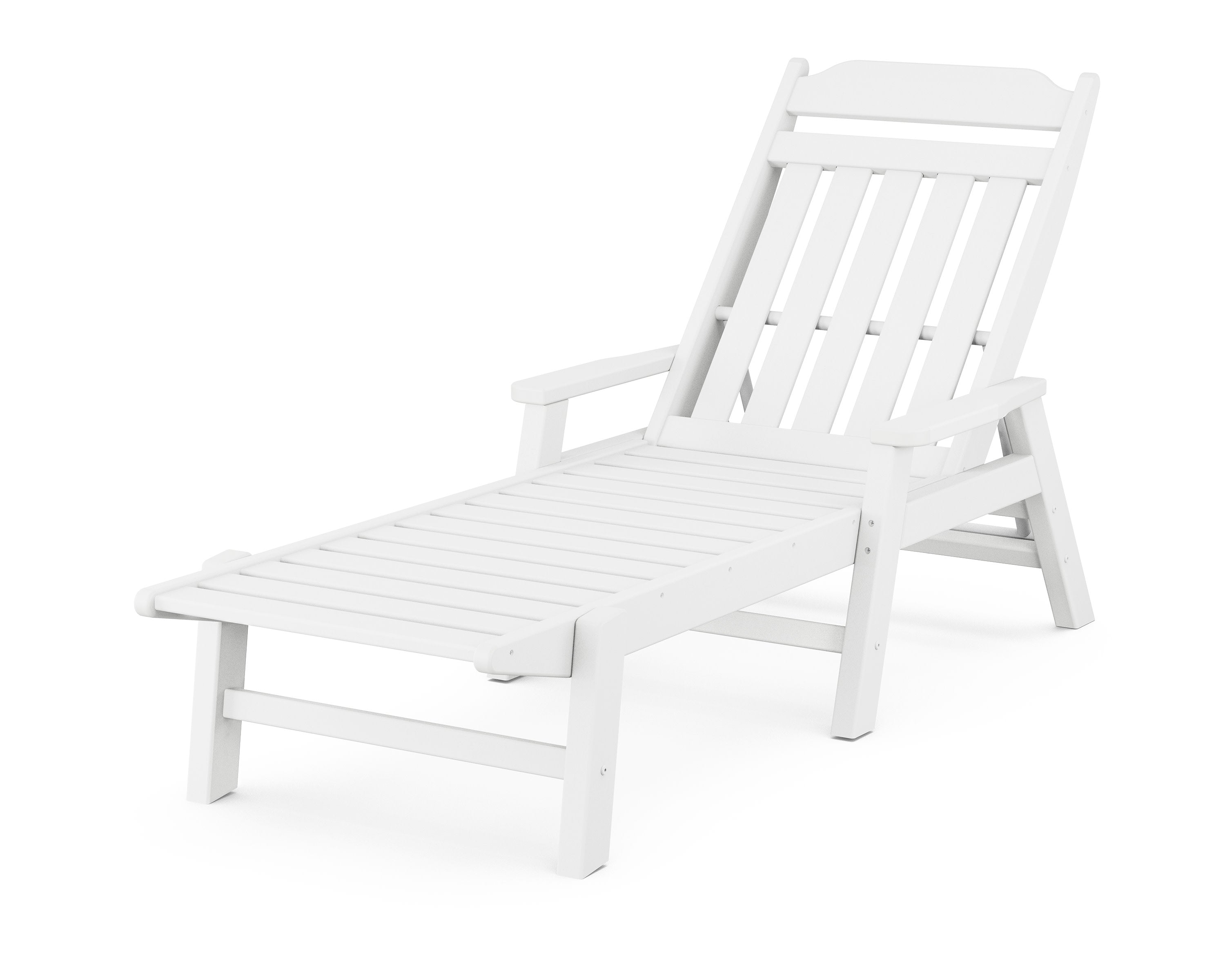 Cottage Chaise with Arms in White