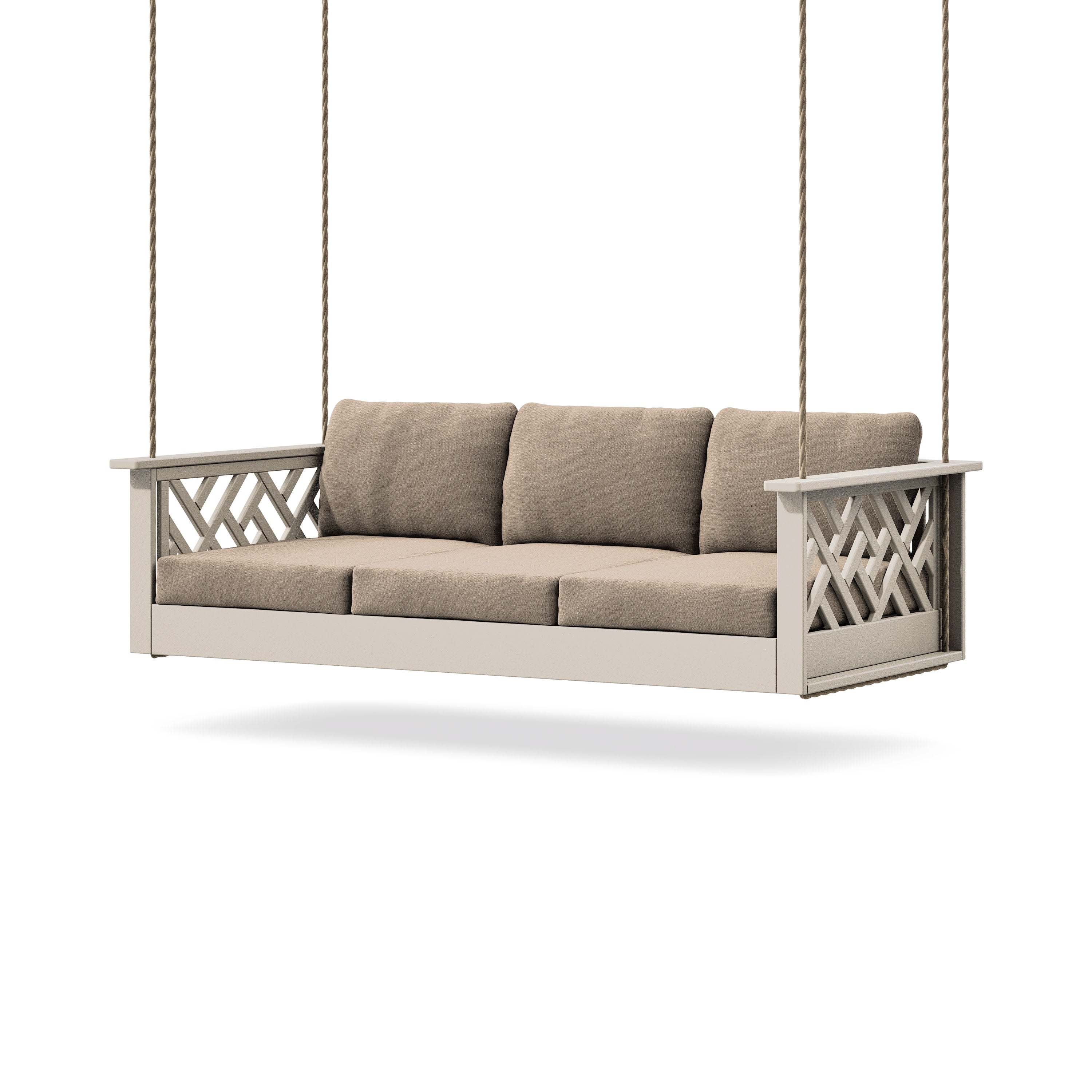 Chippendale Daybed Swing in Sand / Spiced Burlap