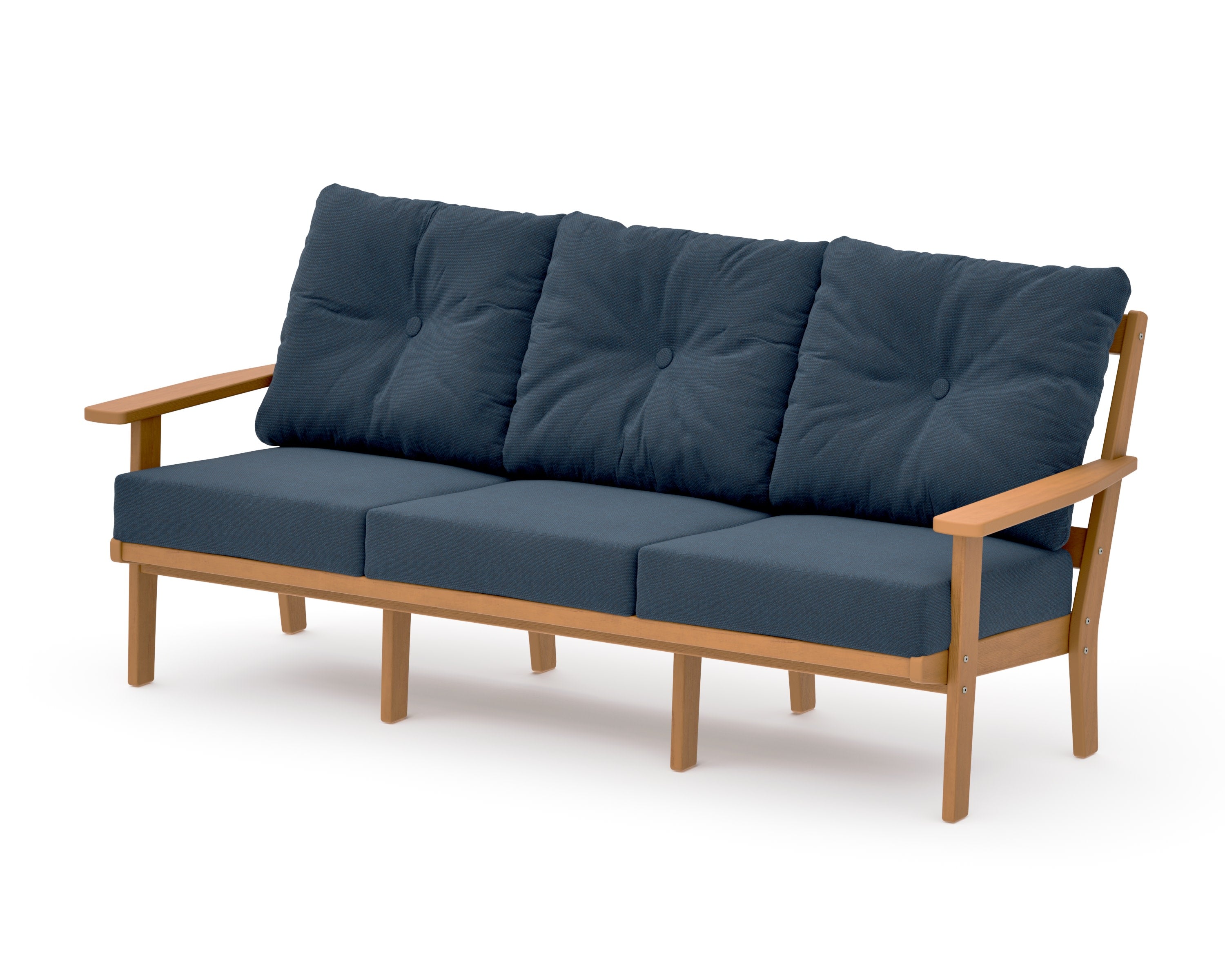 Oxford Deep Seating Sofa in Natural / Marine Indigo
