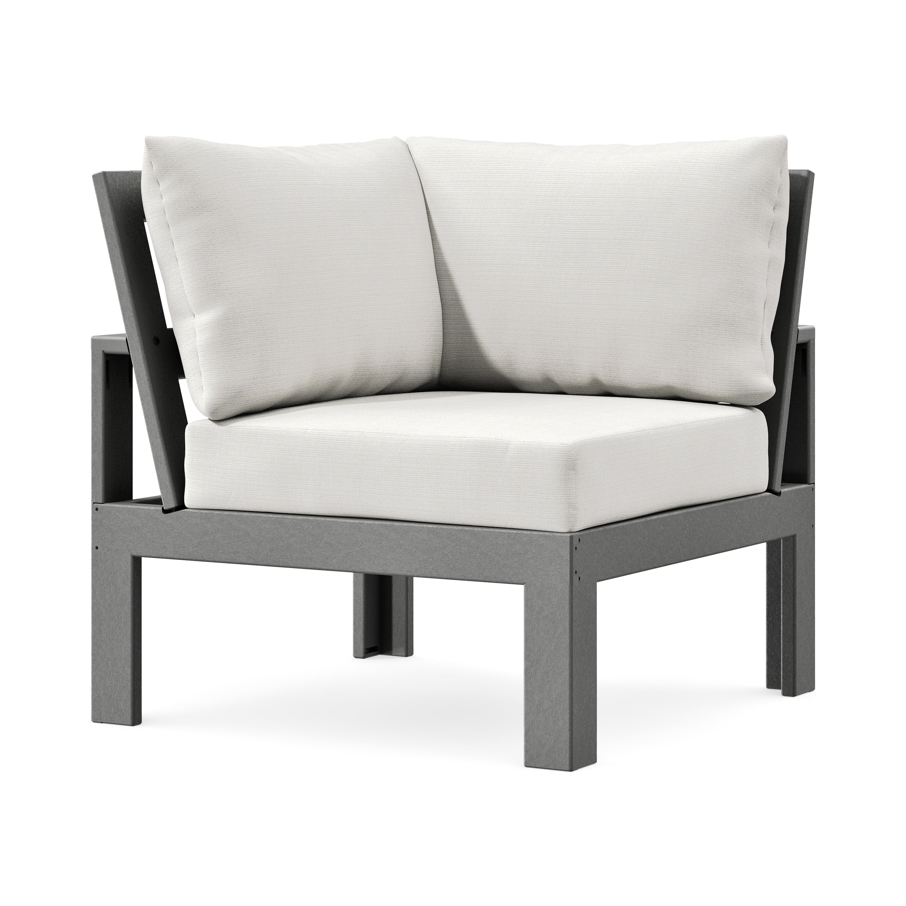 Modular Corner Chair in Slate Grey / Natural Linen