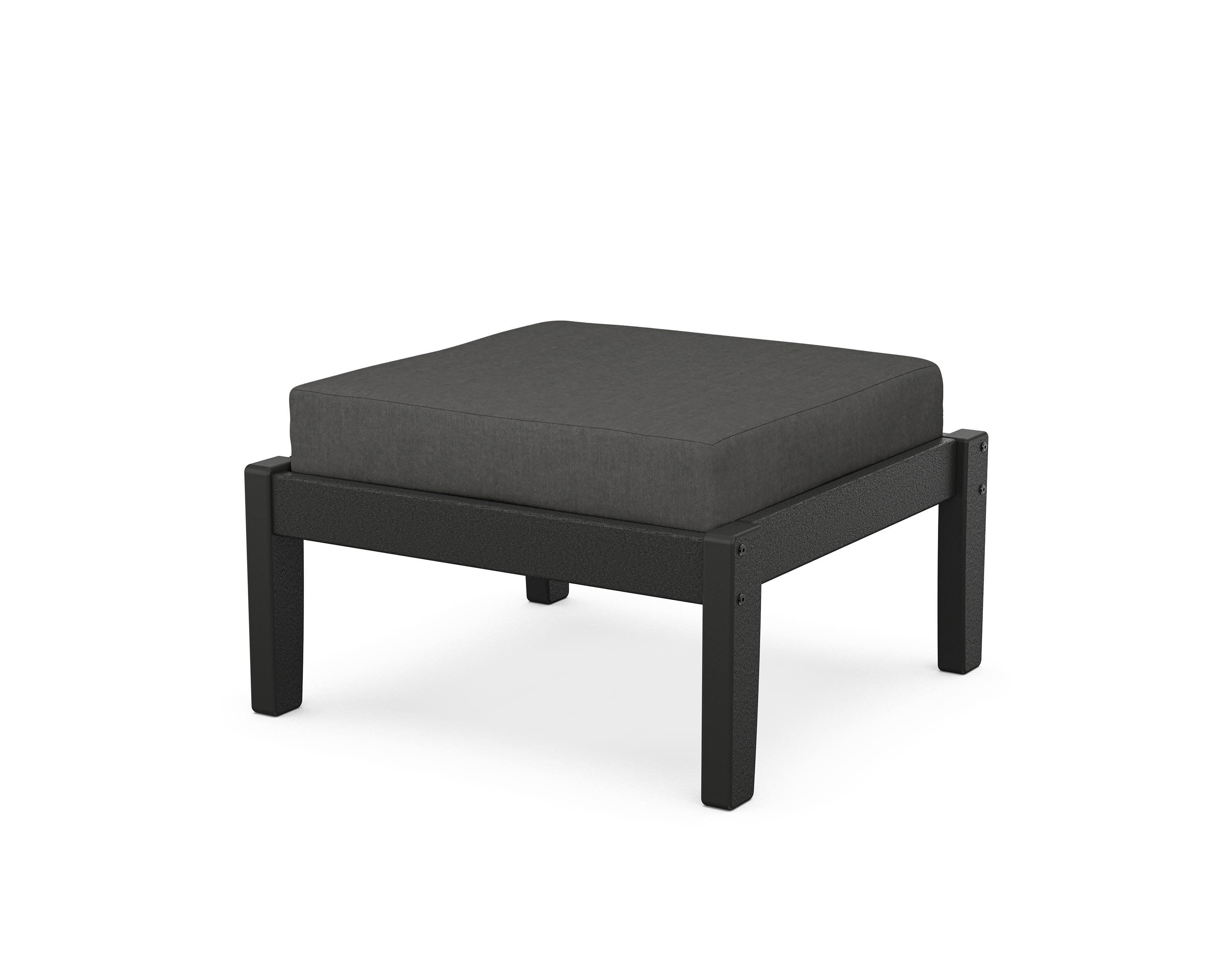 Deep Seating Ottoman in Black / Spectrum Carbon