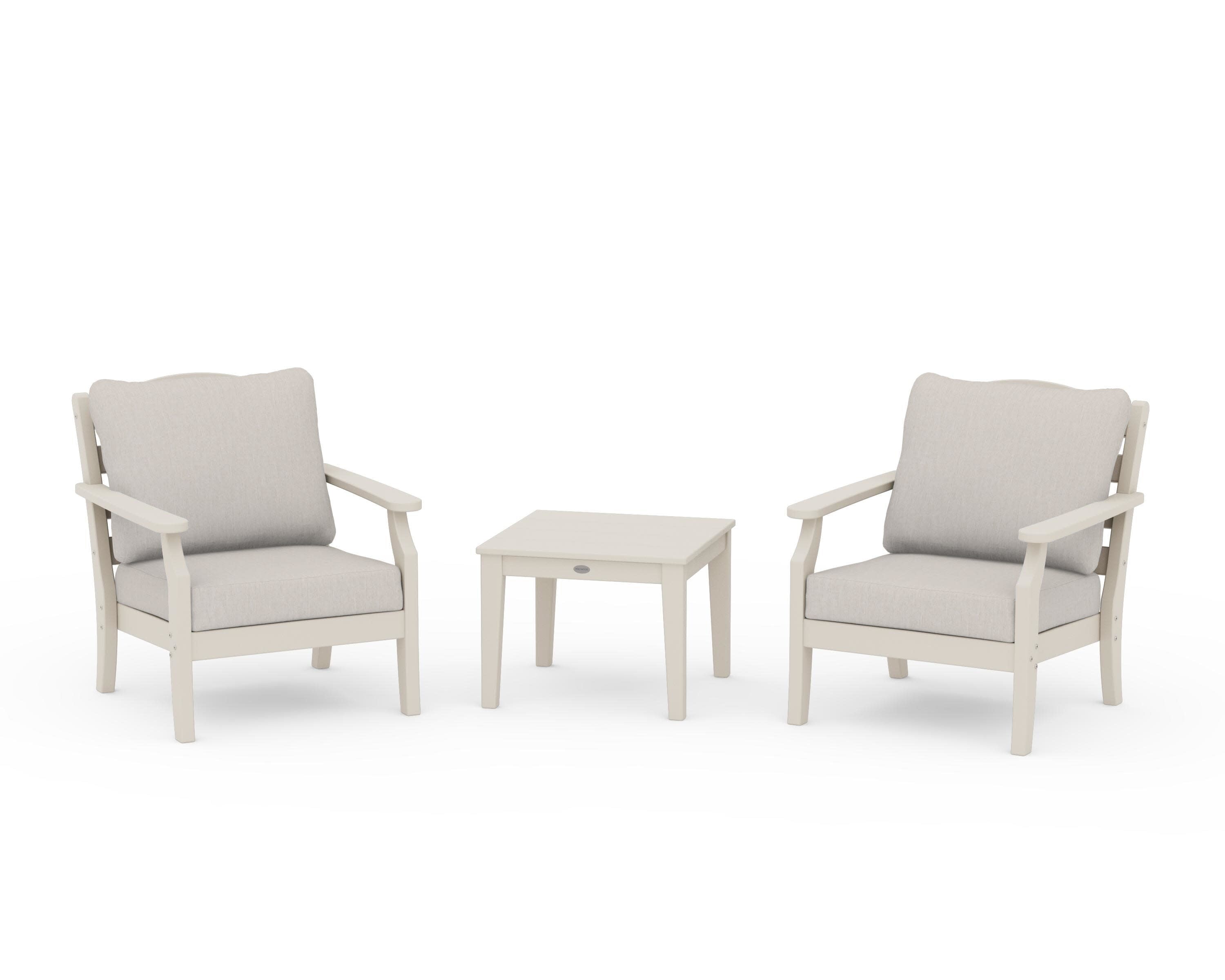 Savannah 3-Piece Deep Seating Set in Sand / Cast Ash