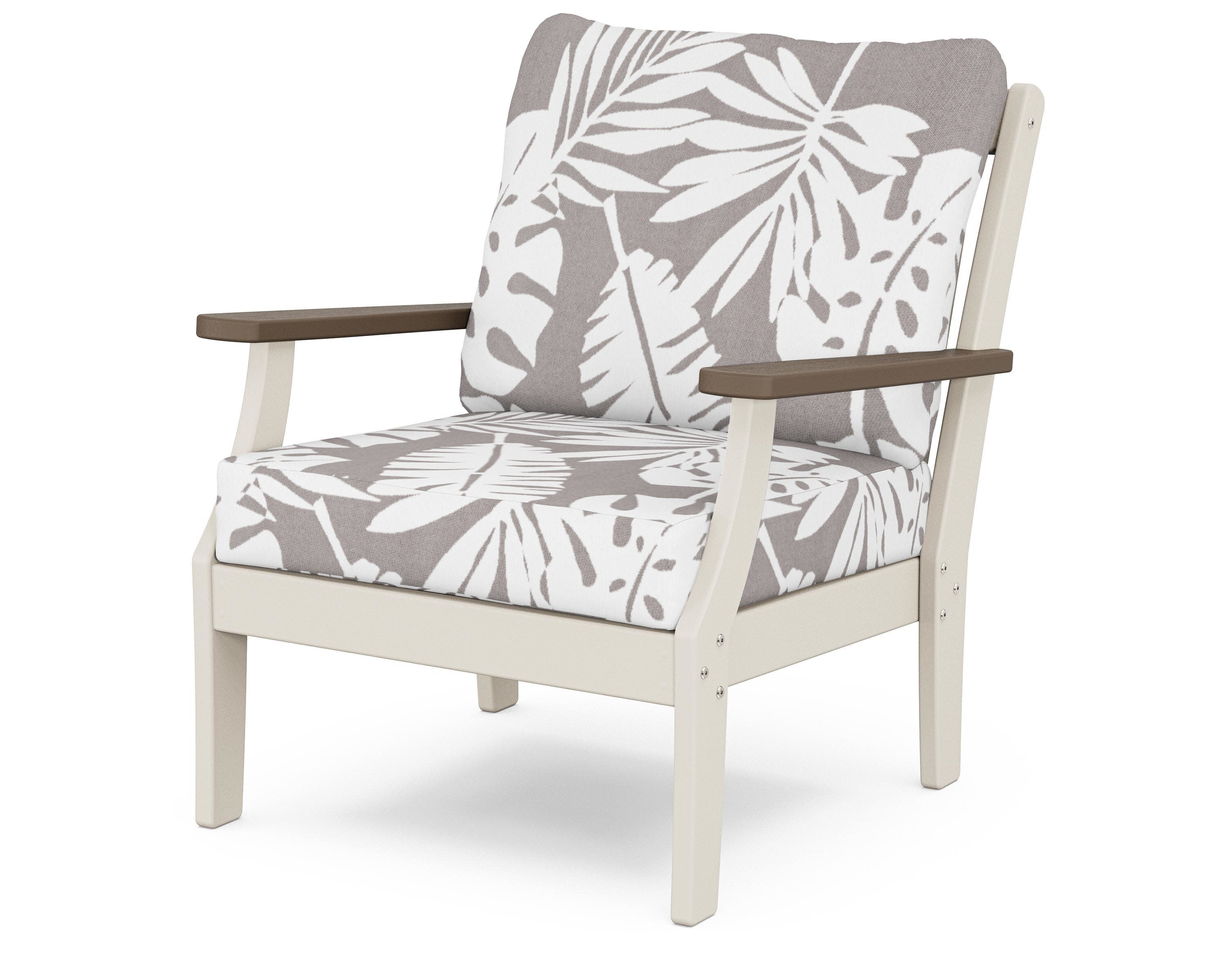 Braxton Deep Seating Chair in Sand / Kona / Leaf Grey Mist