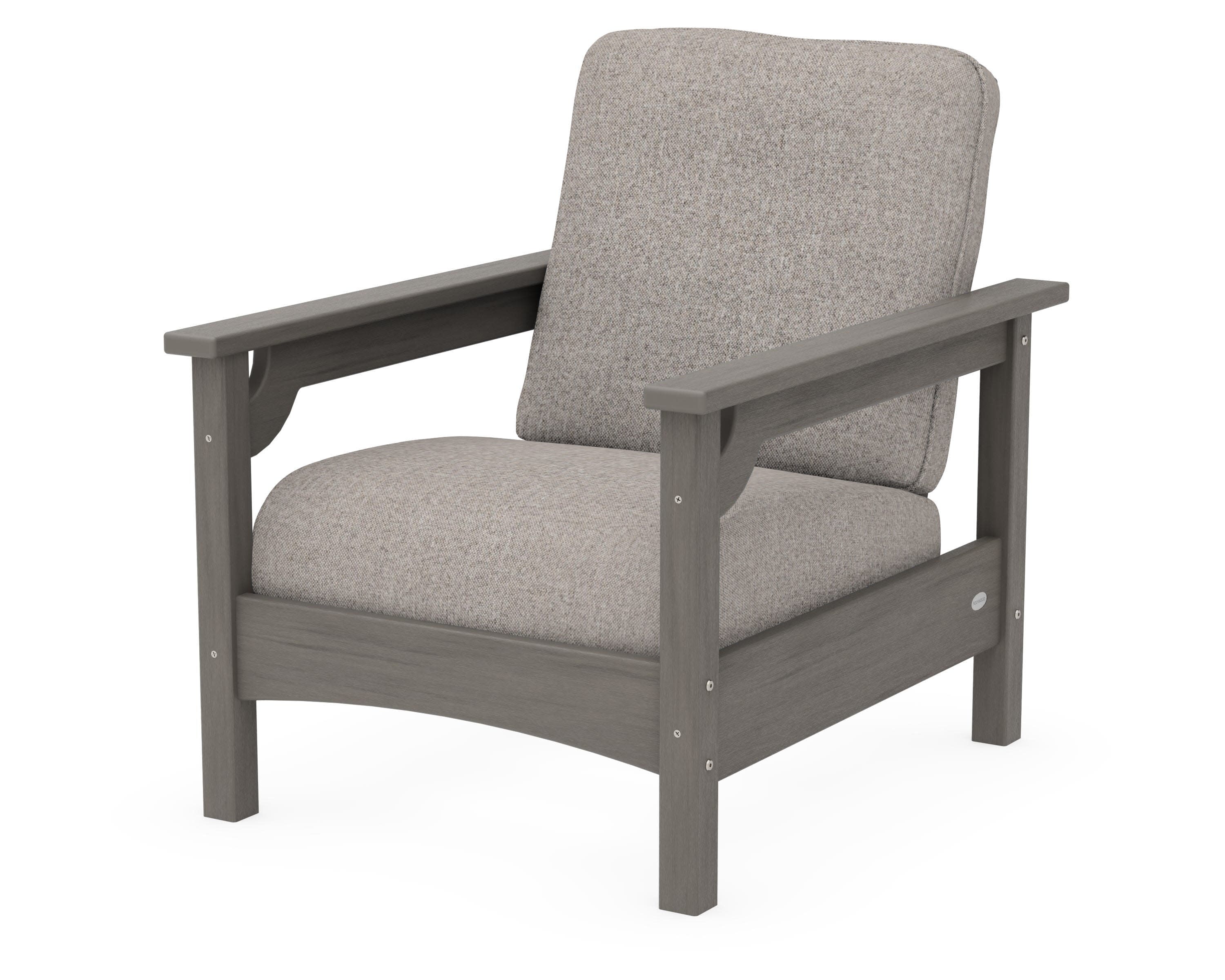 Club Chair in Driftwood / Weathered Tweed