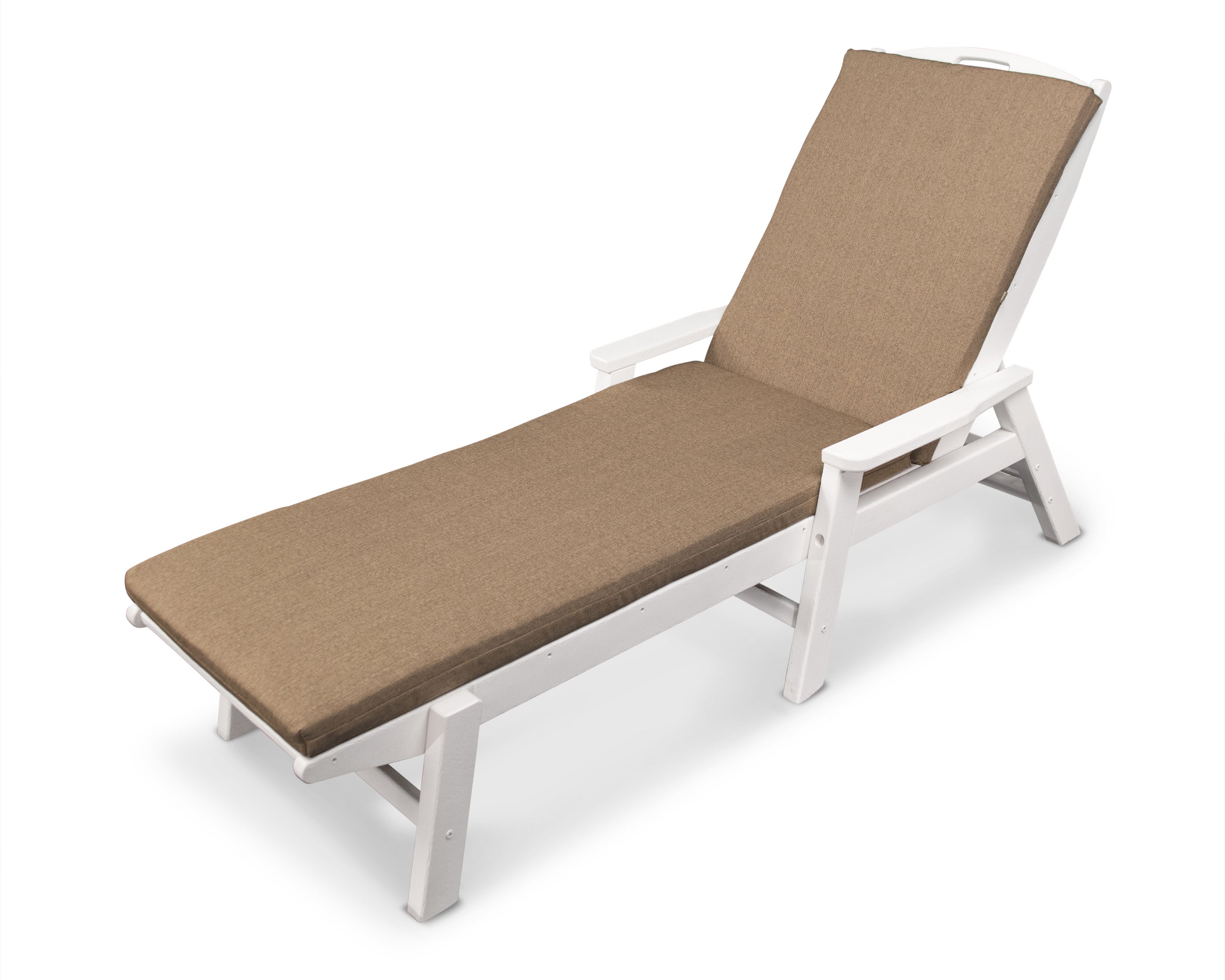 Ateeva 74" x 22" Outdoor Chaise Lounge Cushion by POLYWOOD in Sesame