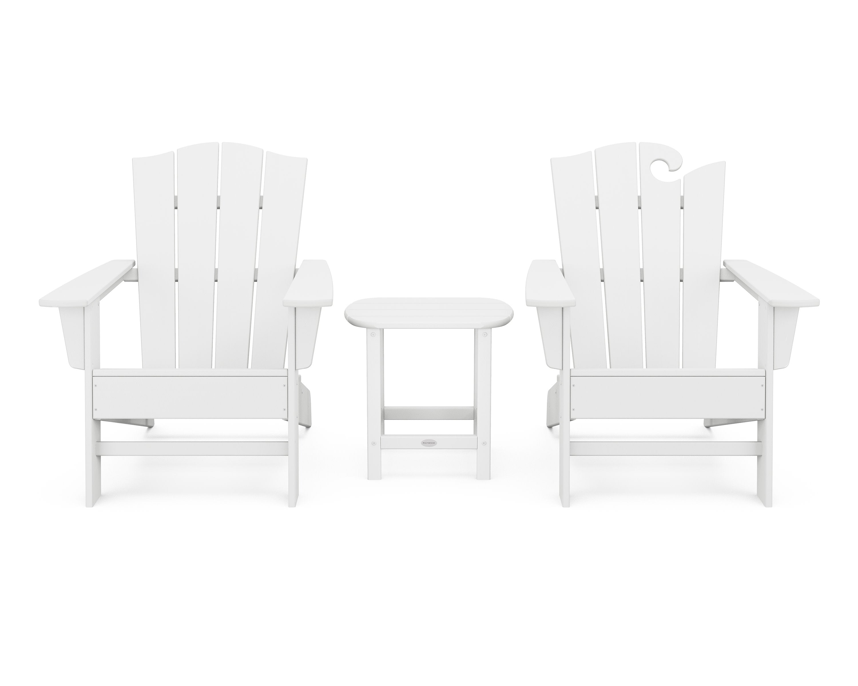 Wave Collection 3-Piece Set in White