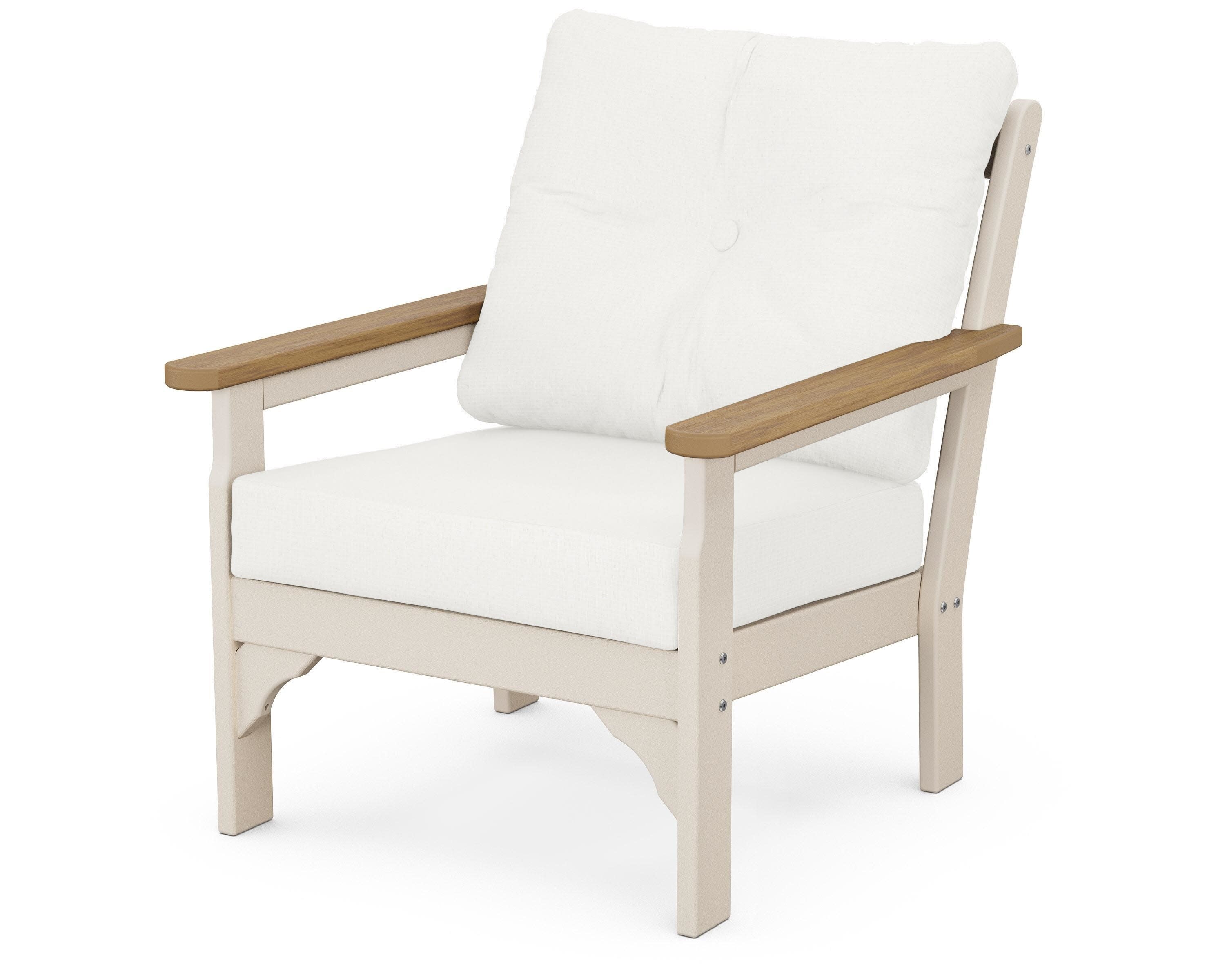 Vineyard Deep Seating Chair in Sand / Natural / Natural Linen