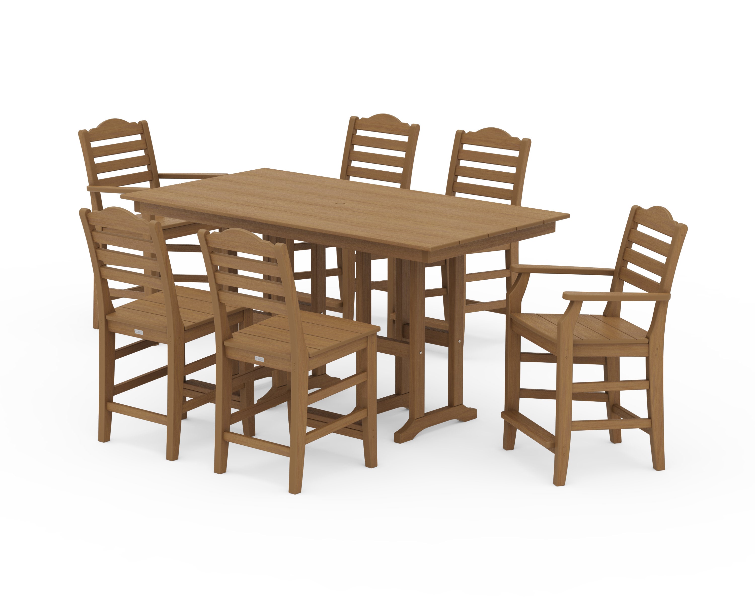 Savannah 7-Piece Farmhouse Counter Set in Natural