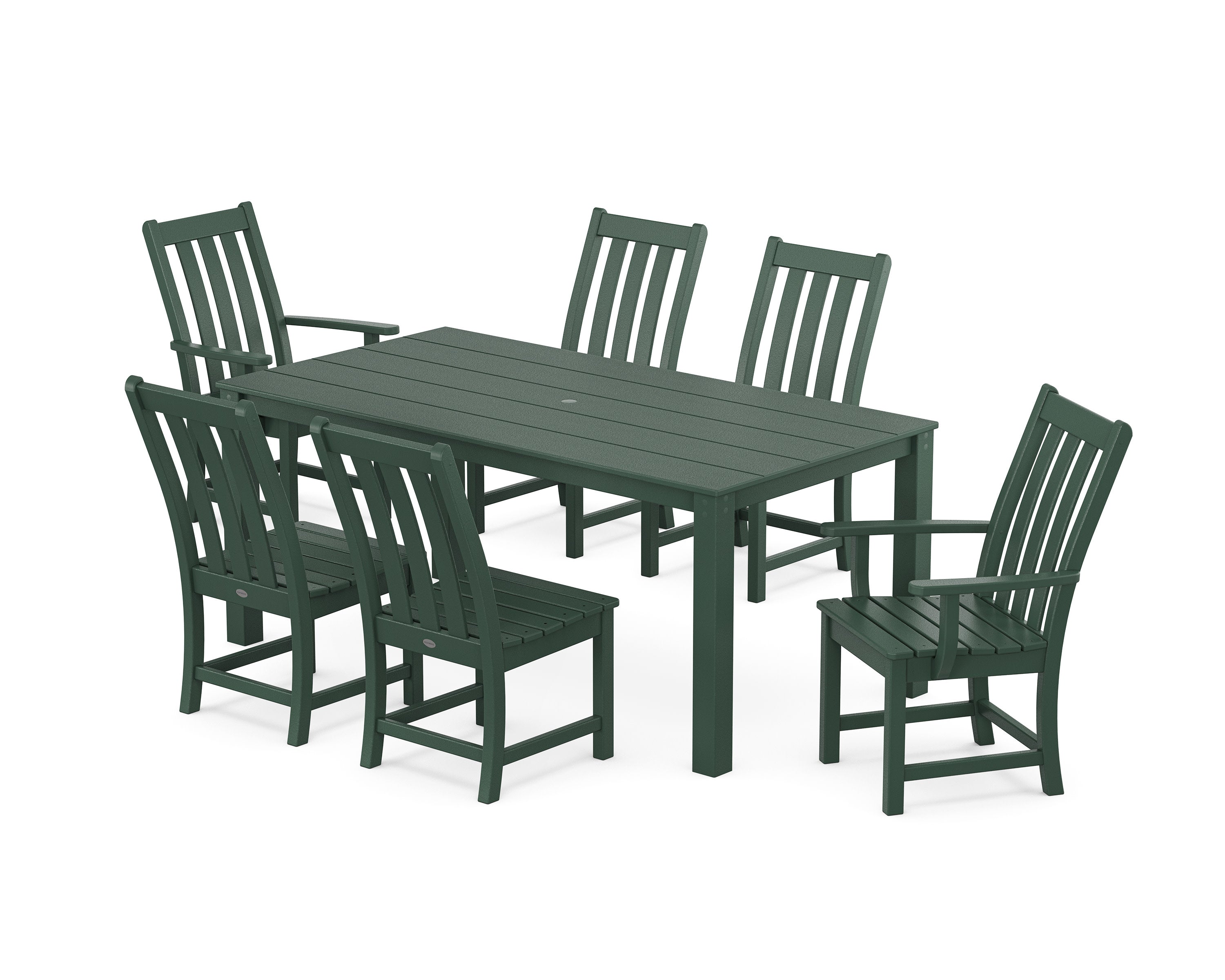 Vineyard 7-Piece Parsons Dining Set in Green