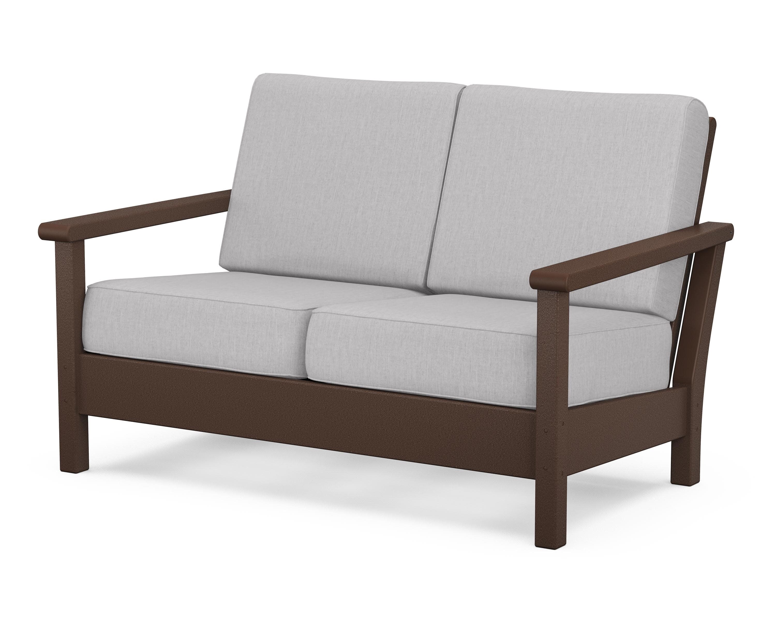 Harbour Deep Seating Loveseat in Mahogany / Granite